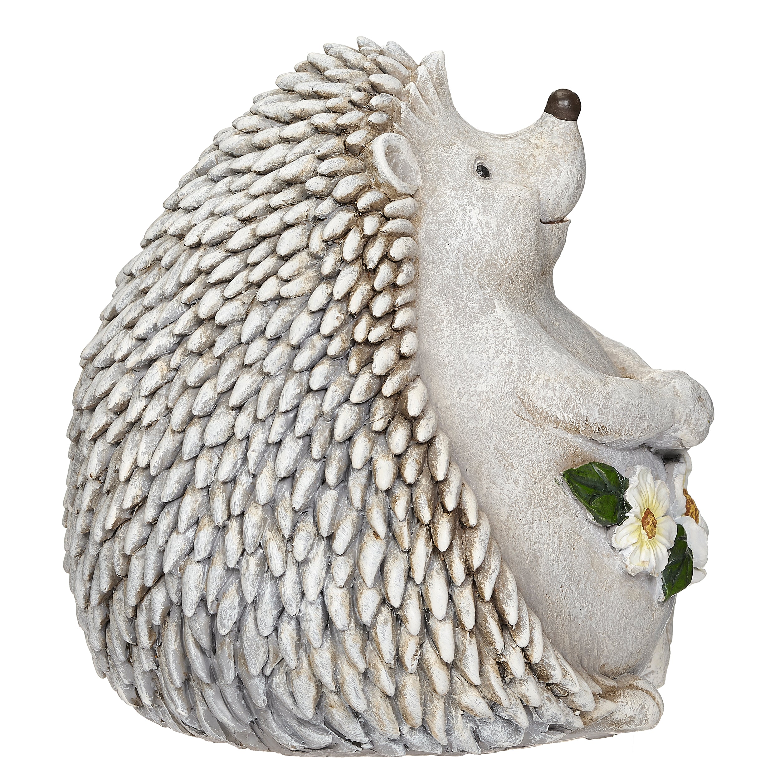 Hedgehog with Daisies Garden Statue