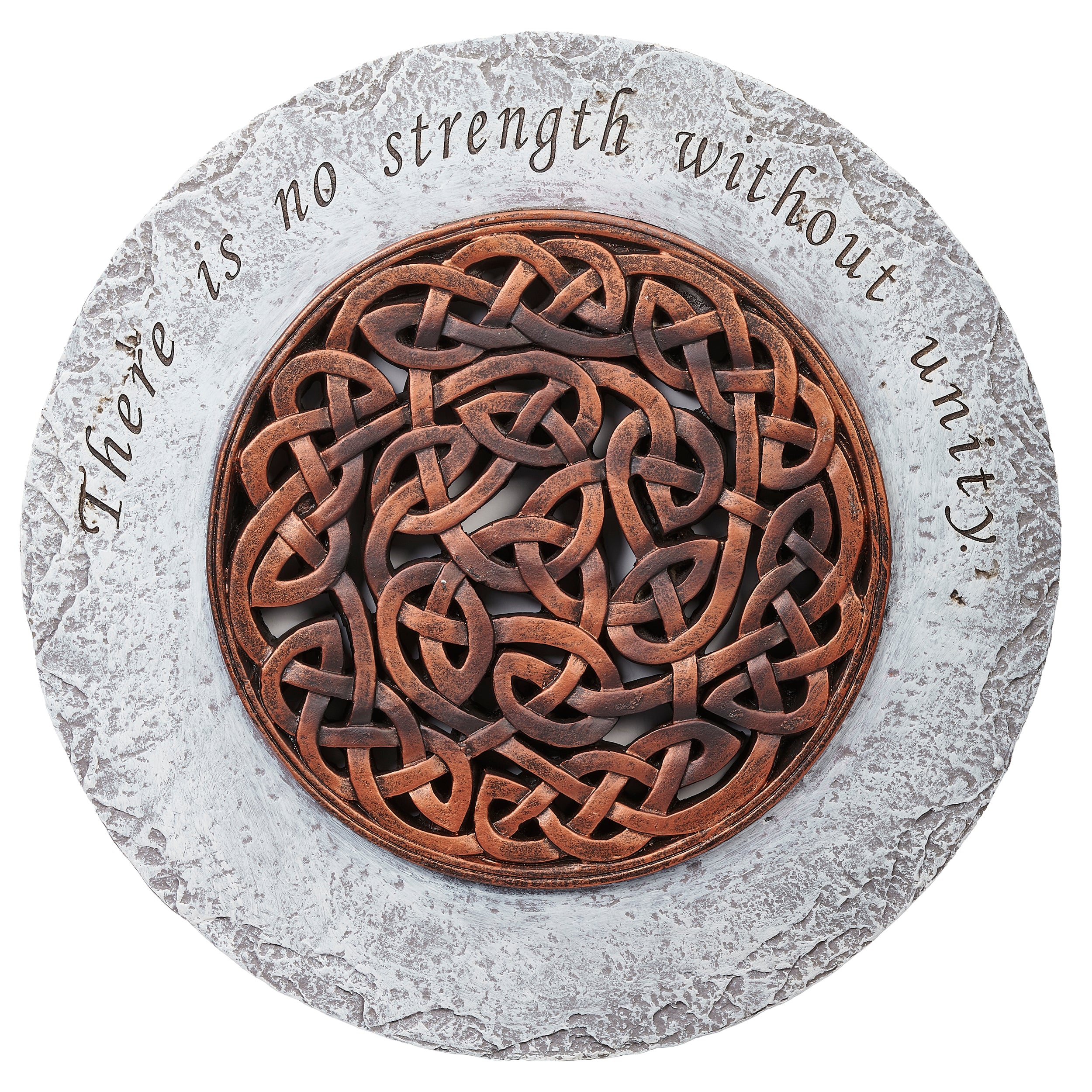 Garden Stepping Stone with Embossed Verse & Bronze Finish