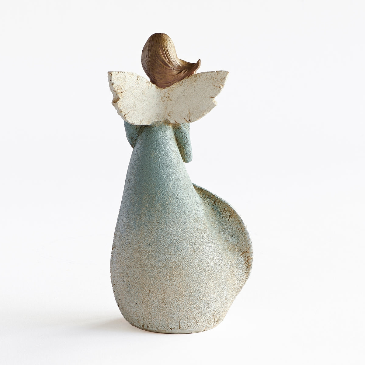 Back view of Karen Hahn Hail Mary Angel showing wings and flowing gown design