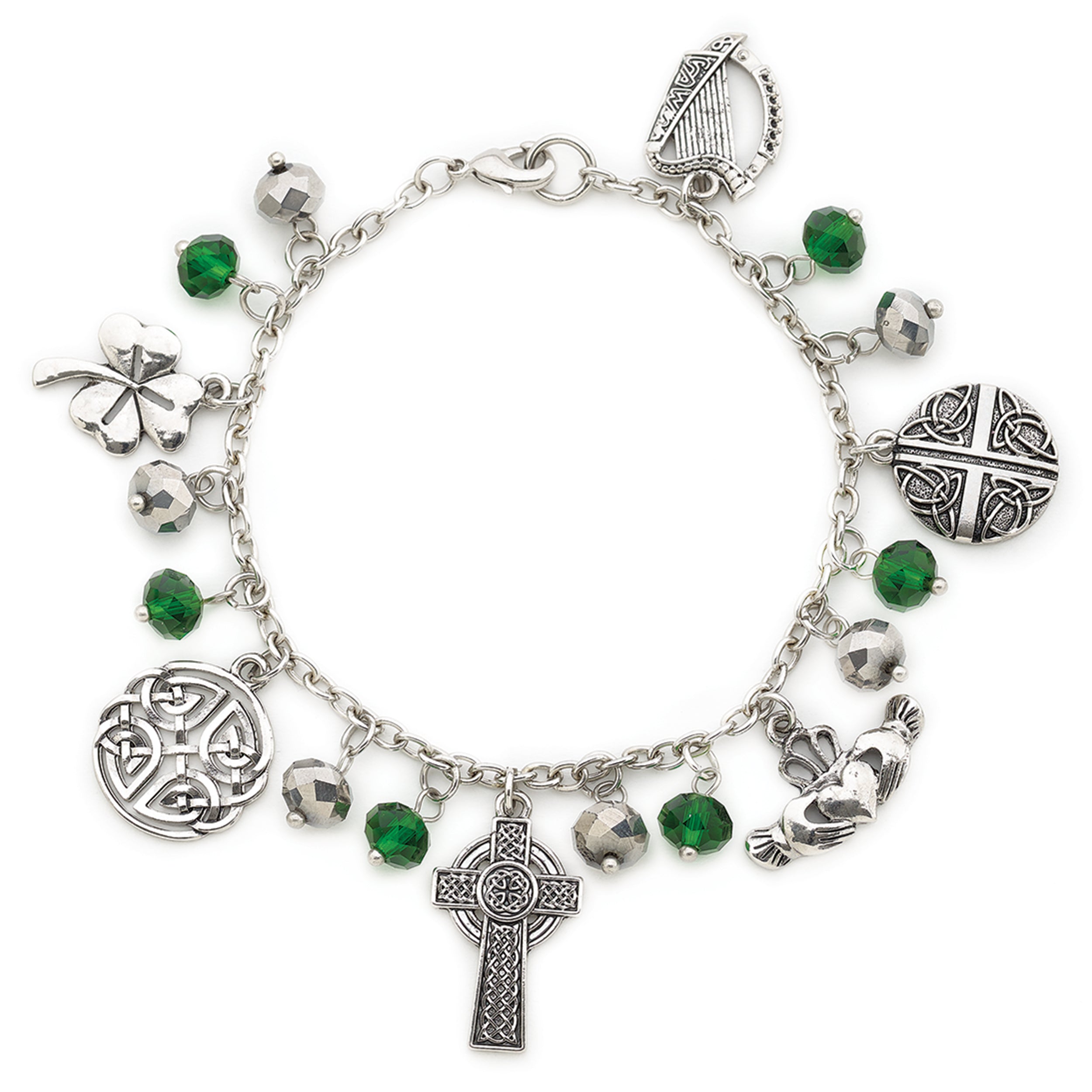 Irish Chain Bracelet with Celtic Charms