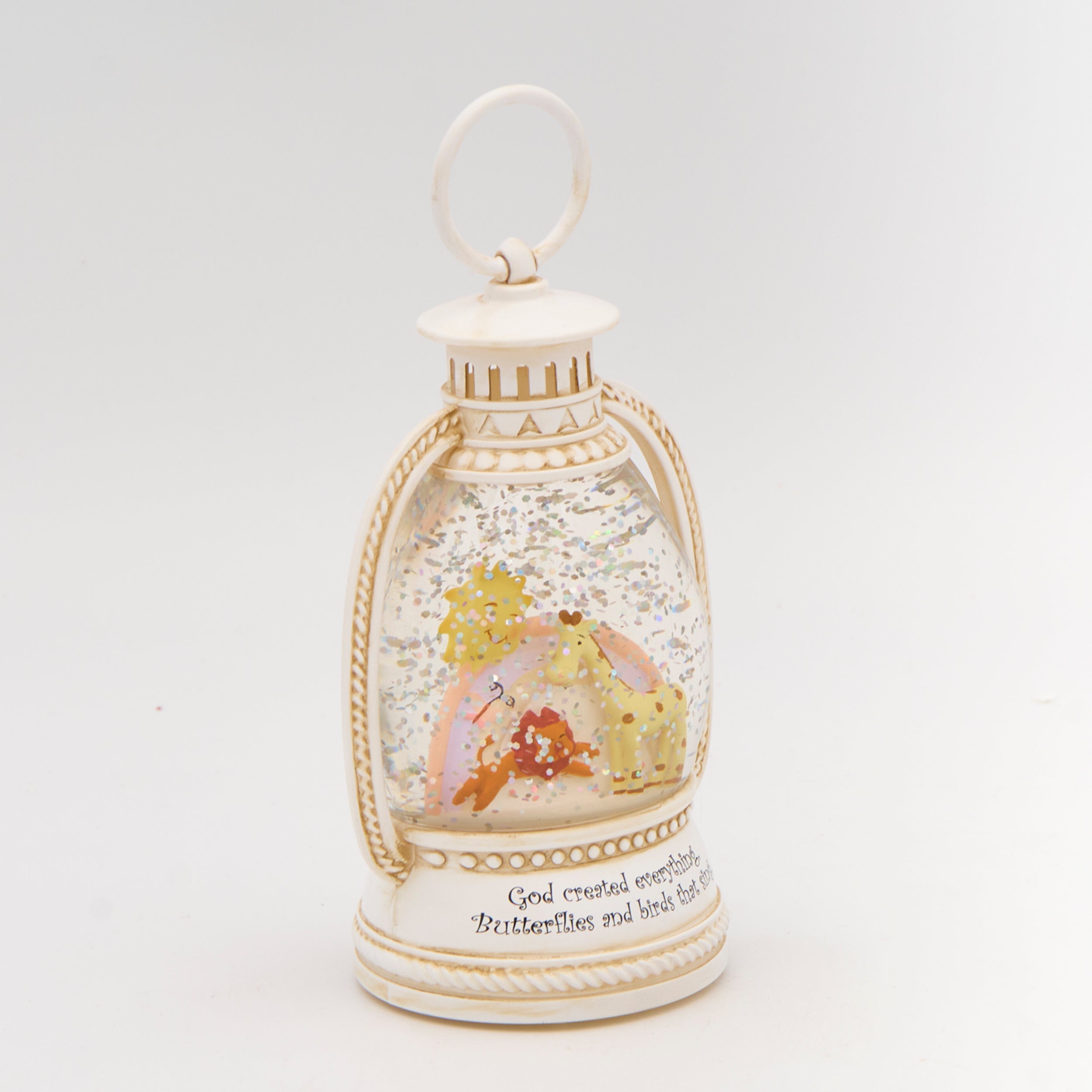 “God Created Everything” Lighted Shimmer Lantern