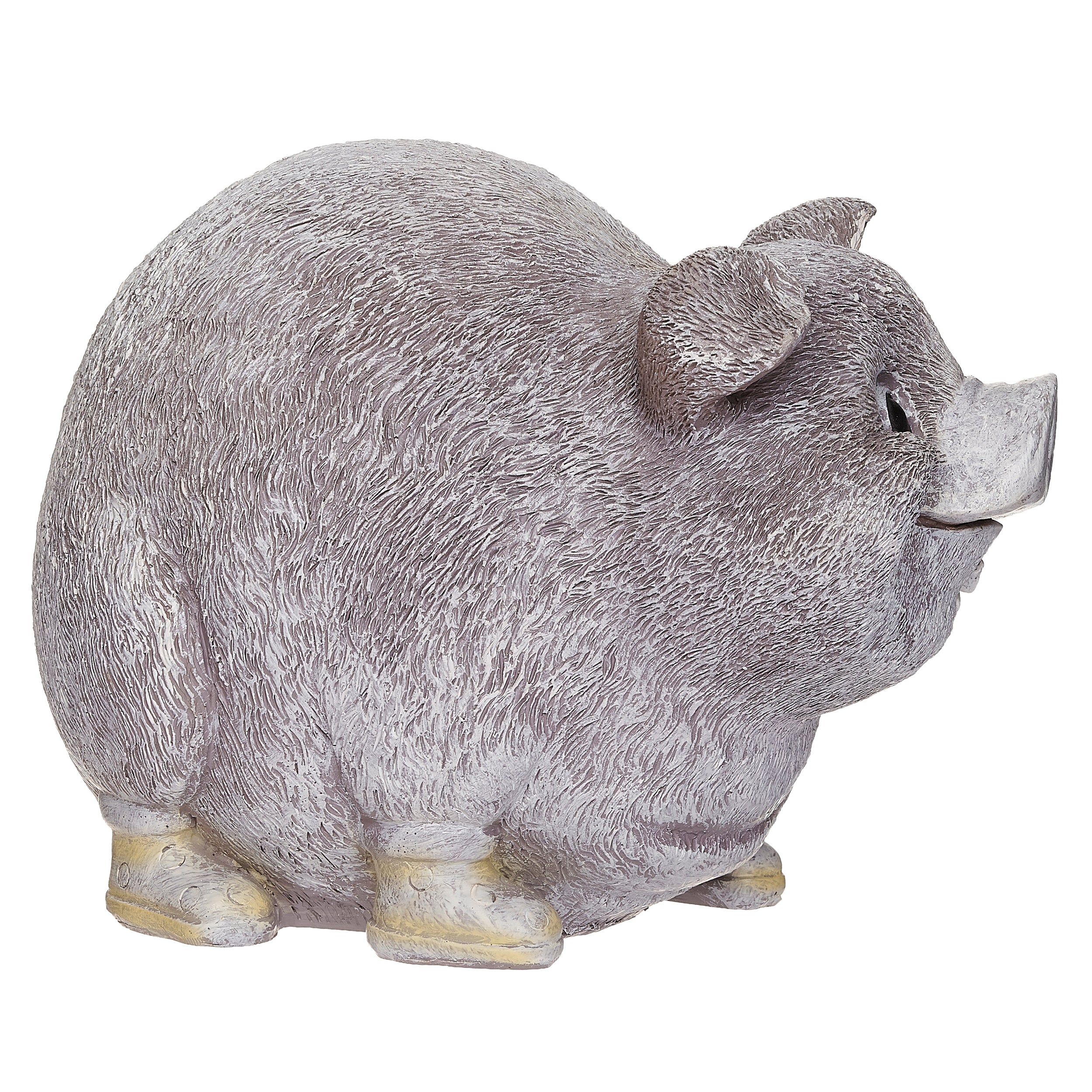 Pudgy Pals Pig in Rain Boots Garden Statue