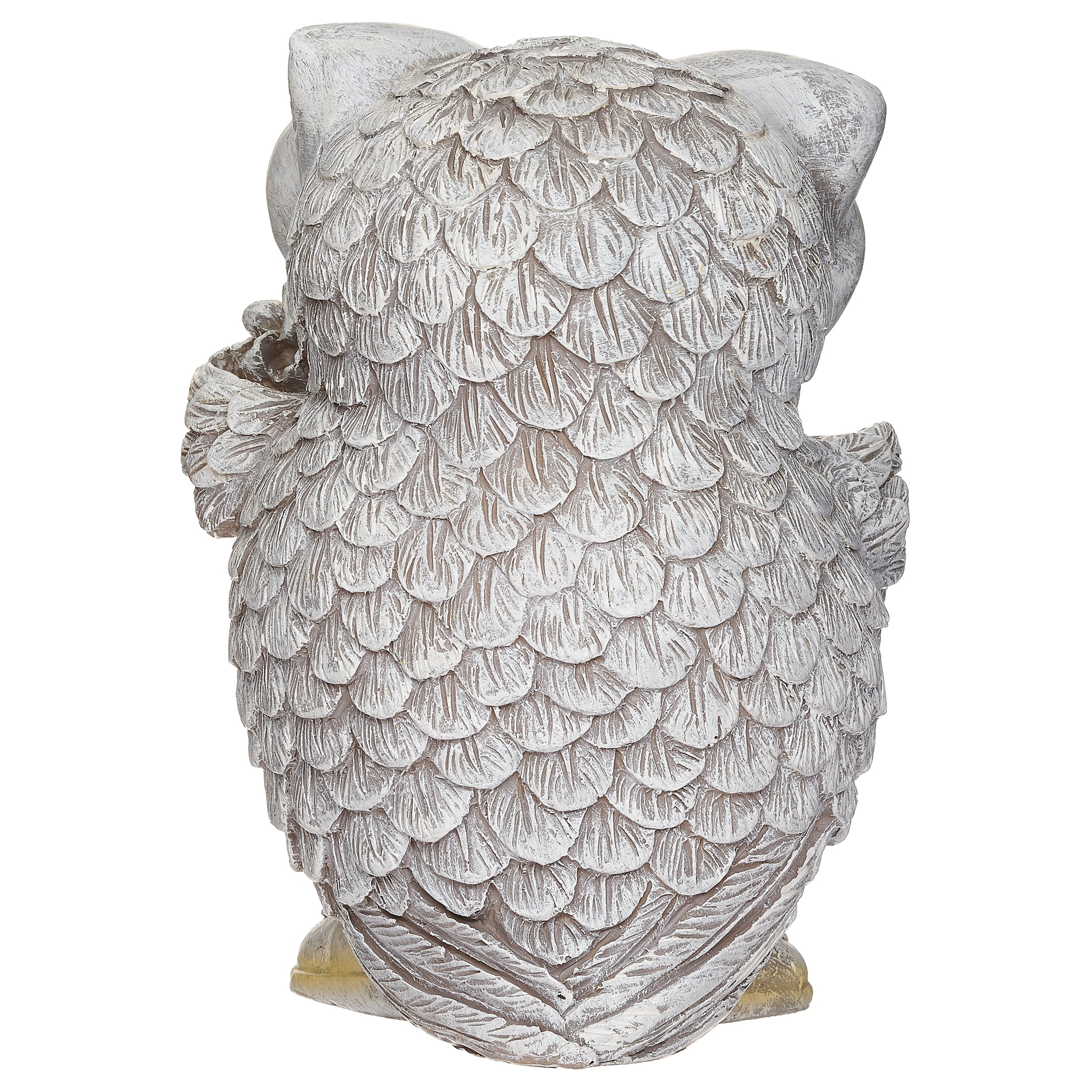 Pudgy Pals Owl in Rain Boots Garden Statue