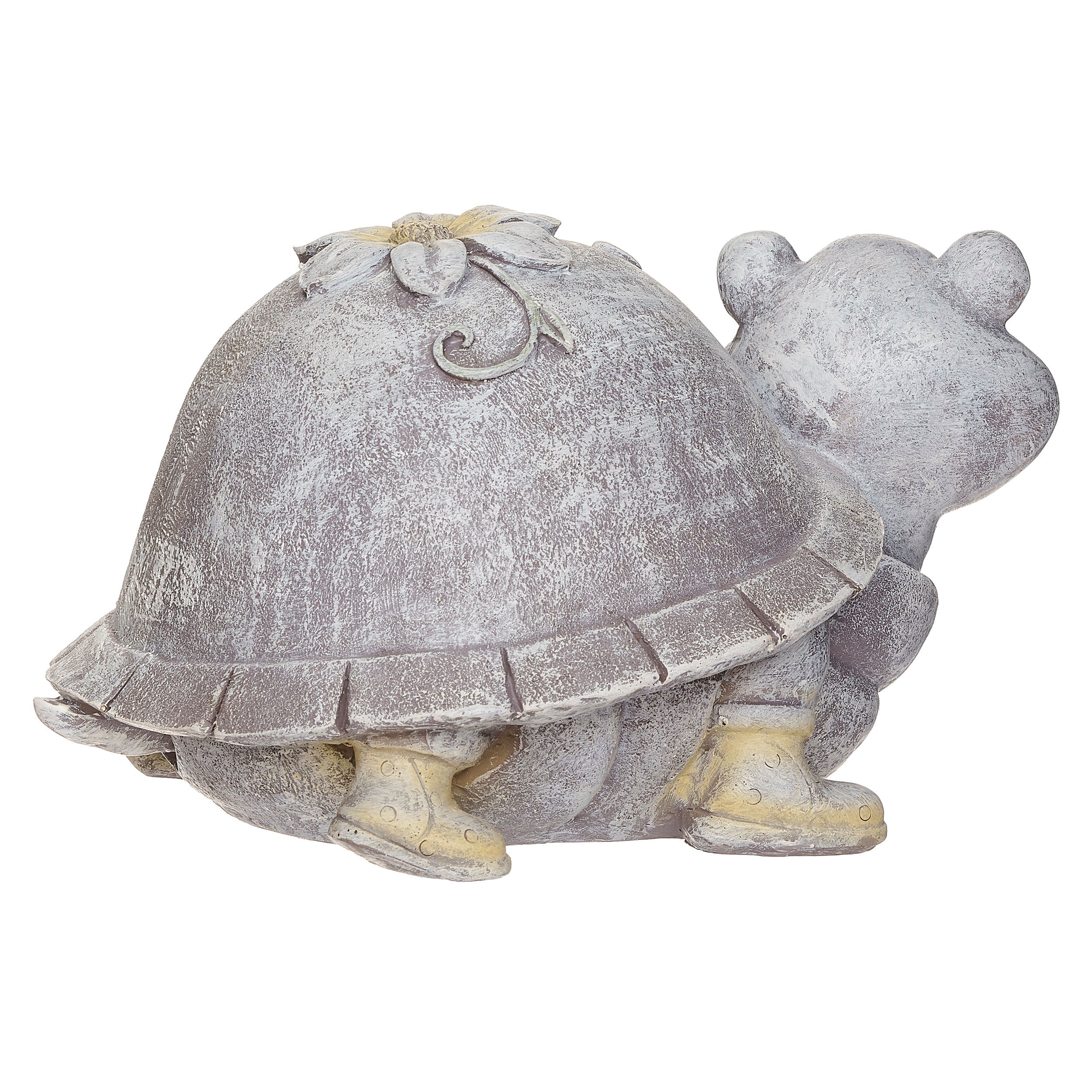 Pudgy Pals Turtle in Rain Boots Garden Statue