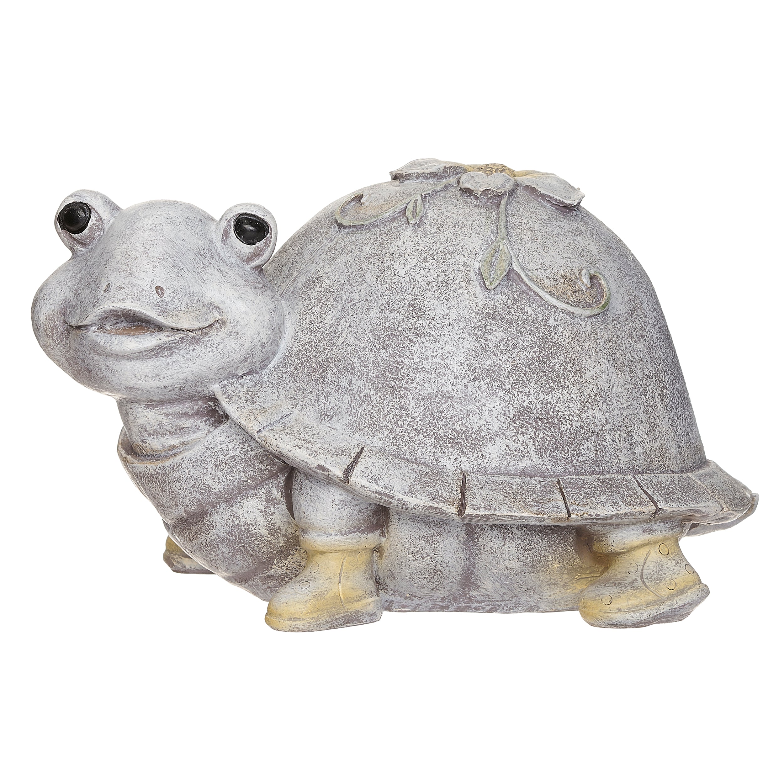 Pudgy Pals Turtle in Rain Boots Garden Statue