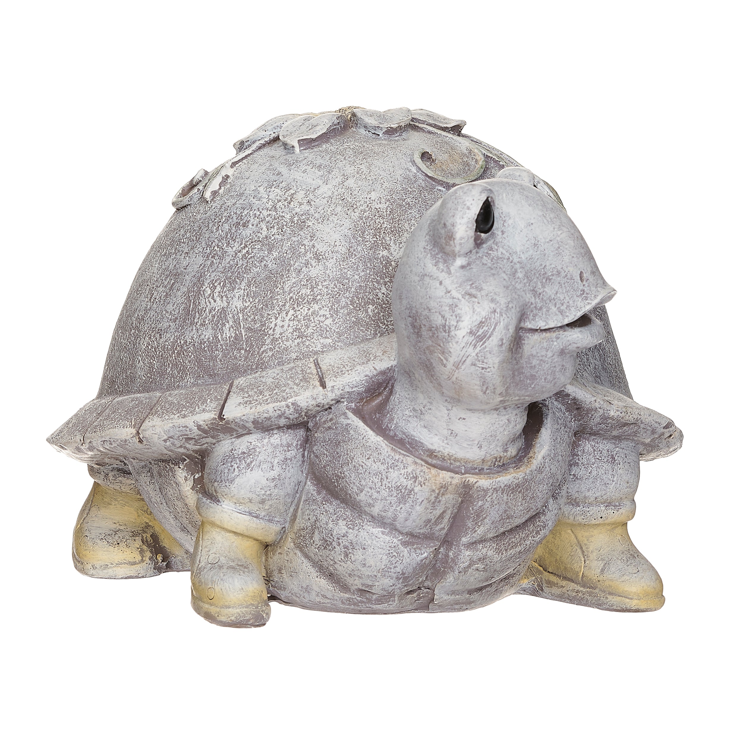 Pudgy Pals Turtle in Rain Boots Garden Statue