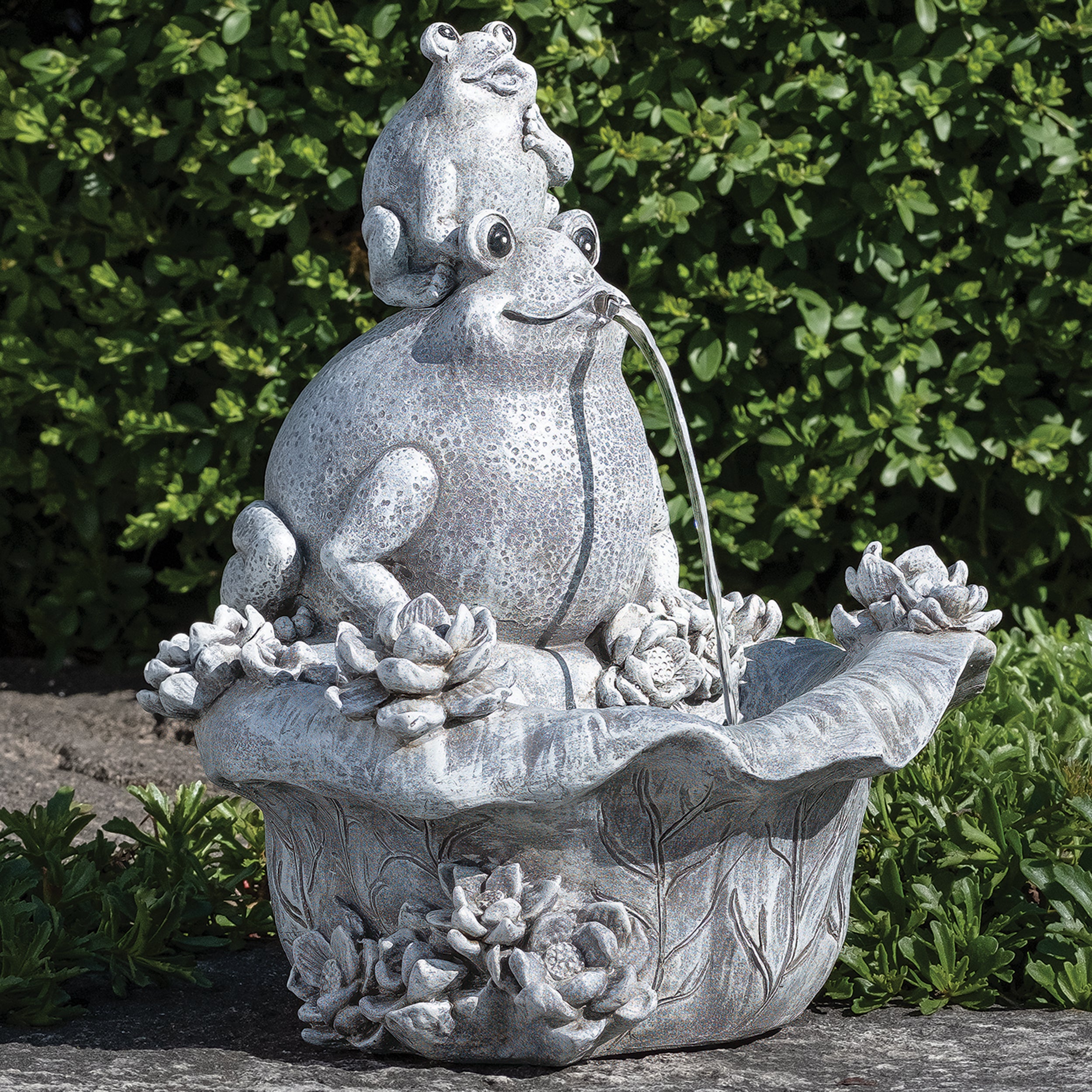 Pudgy Pals Frog Garden Fountain