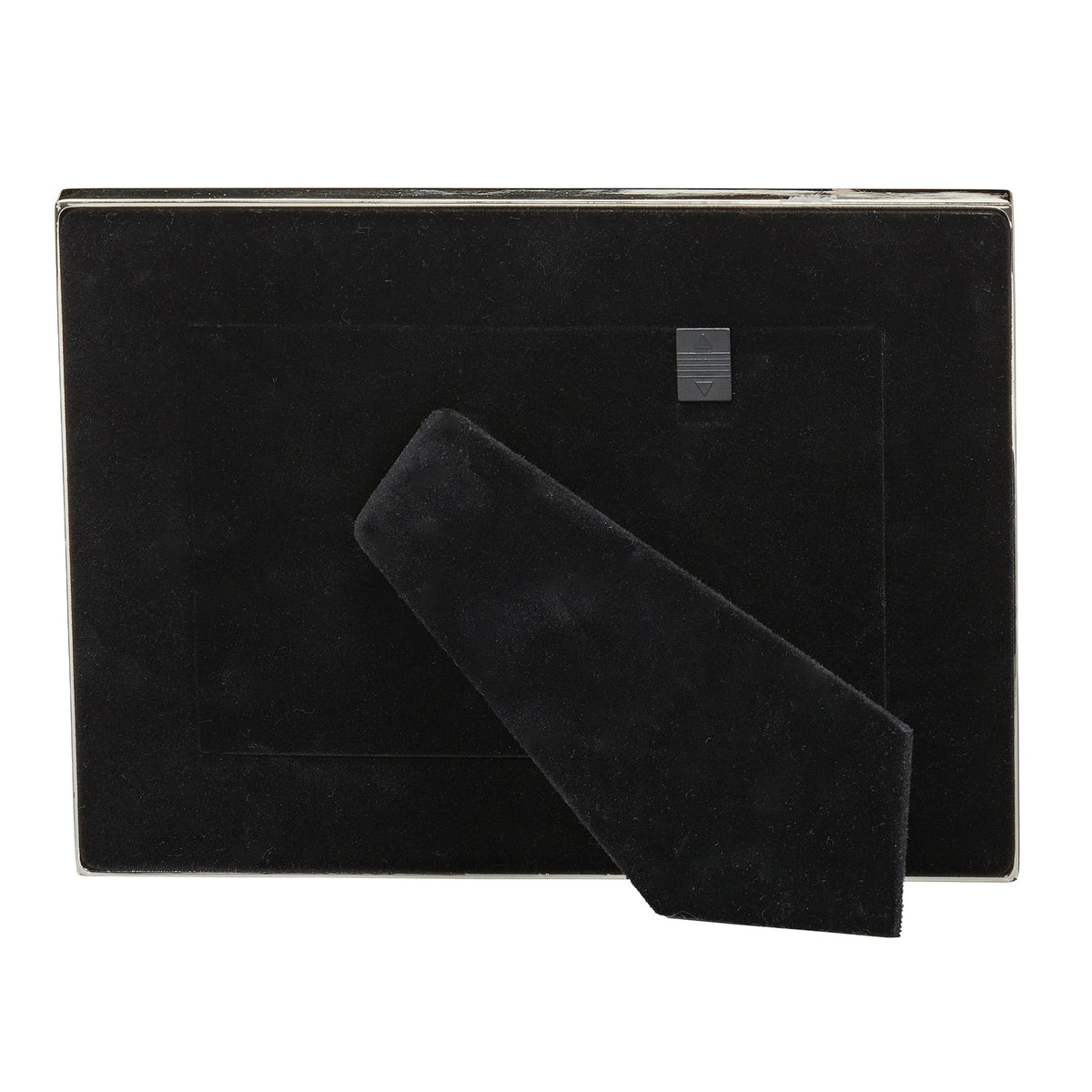 Back view of Caroline Collection Paw Print Picture Frame showing the black backing and tabletop easel stand
