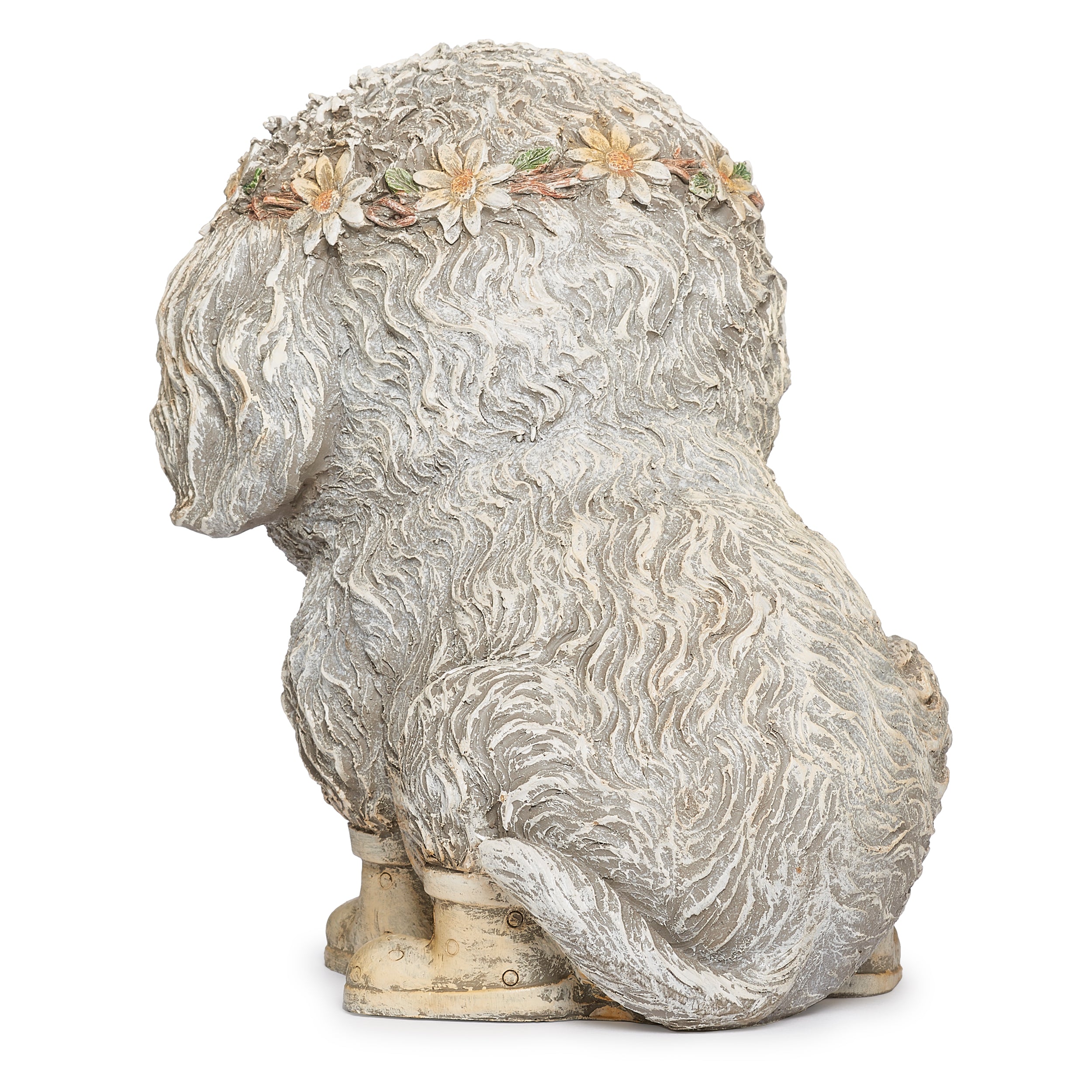 Pudgy Pals Dog in Rain Boots Garden Statue