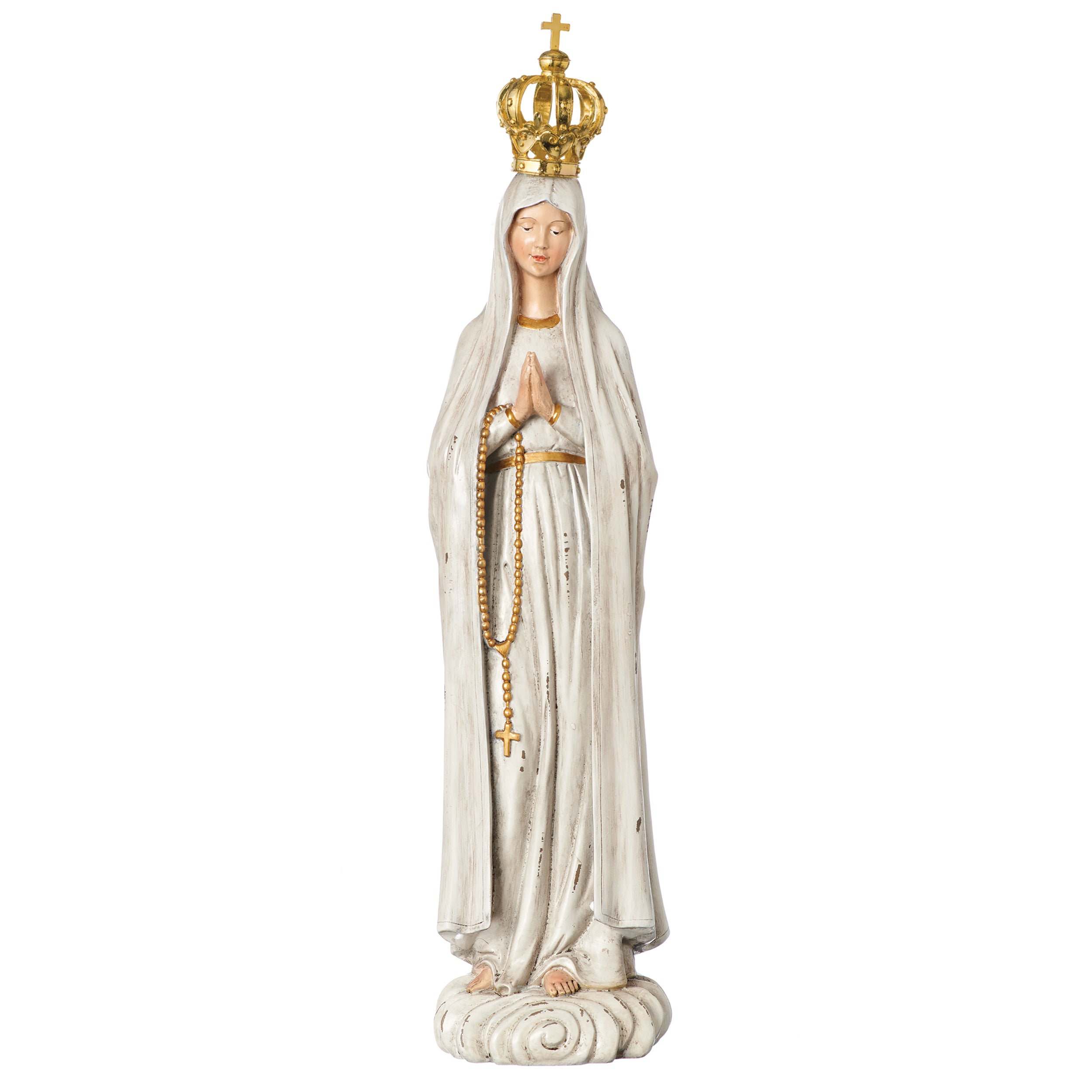 Distressed Our Lady of Fatima Figure