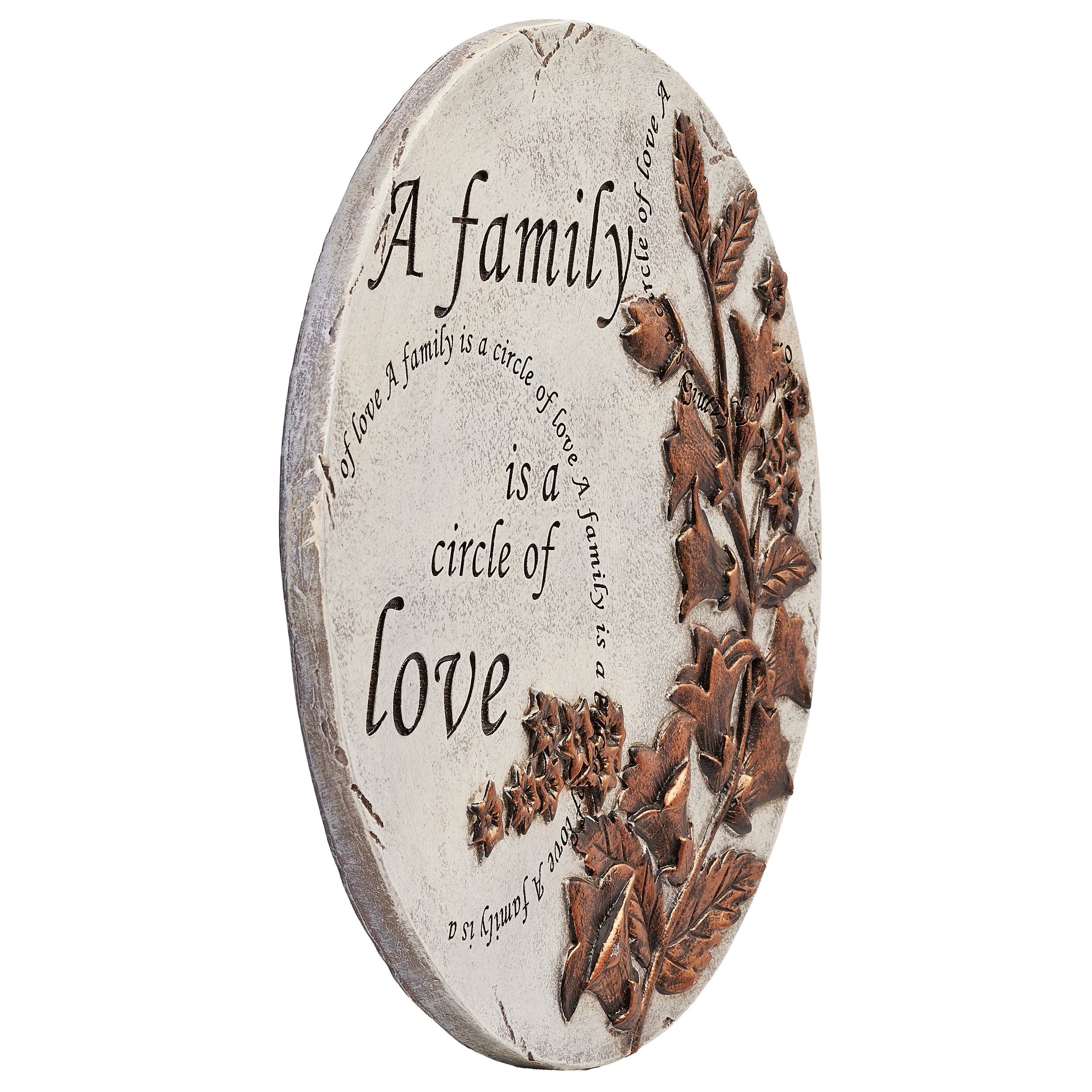 Circle of Love Sentiment Bronze Finish Garden Stepping Stones