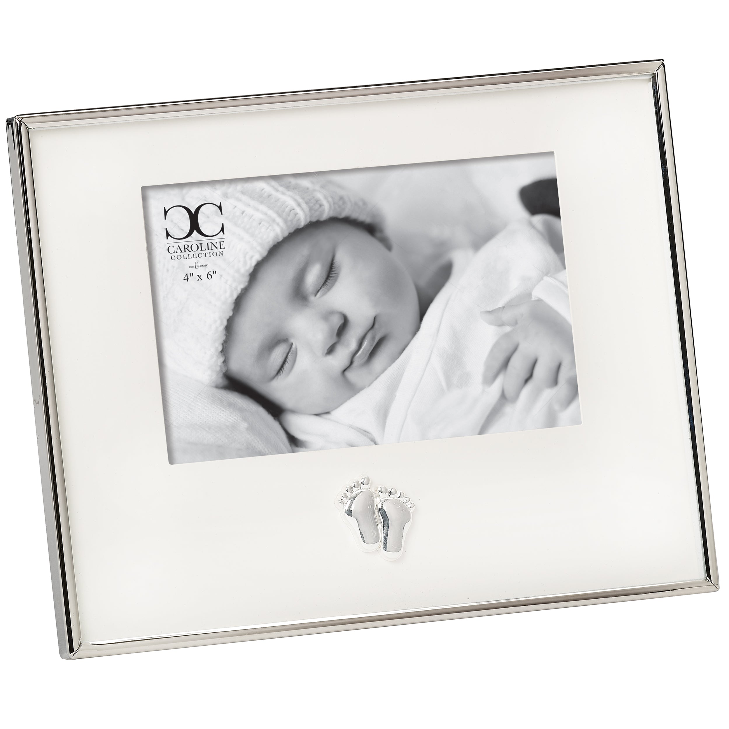 Caroline Collection Silver Baby Feet Frame