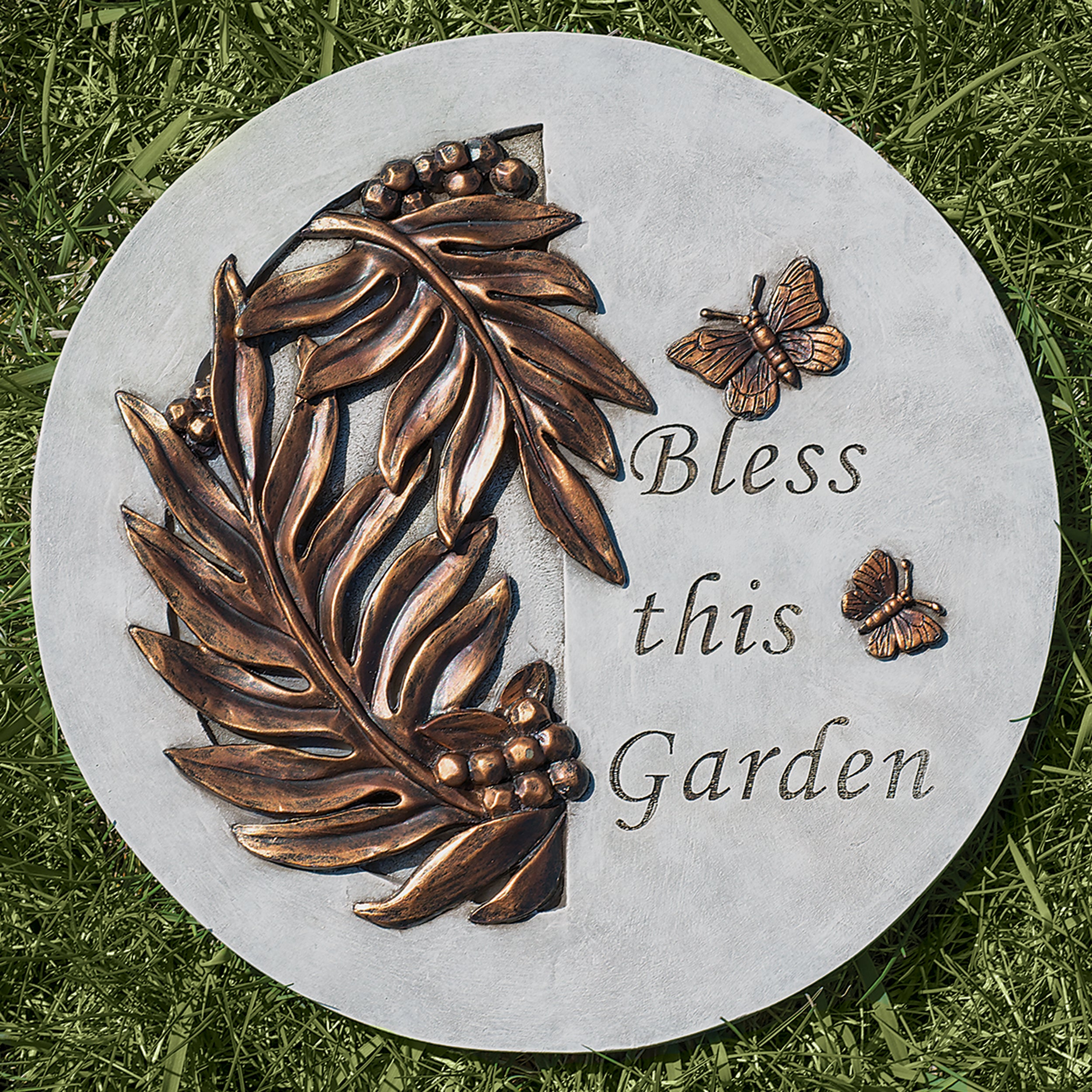 Circle of Love Sentiment Bronze Finish Garden Stepping Stones