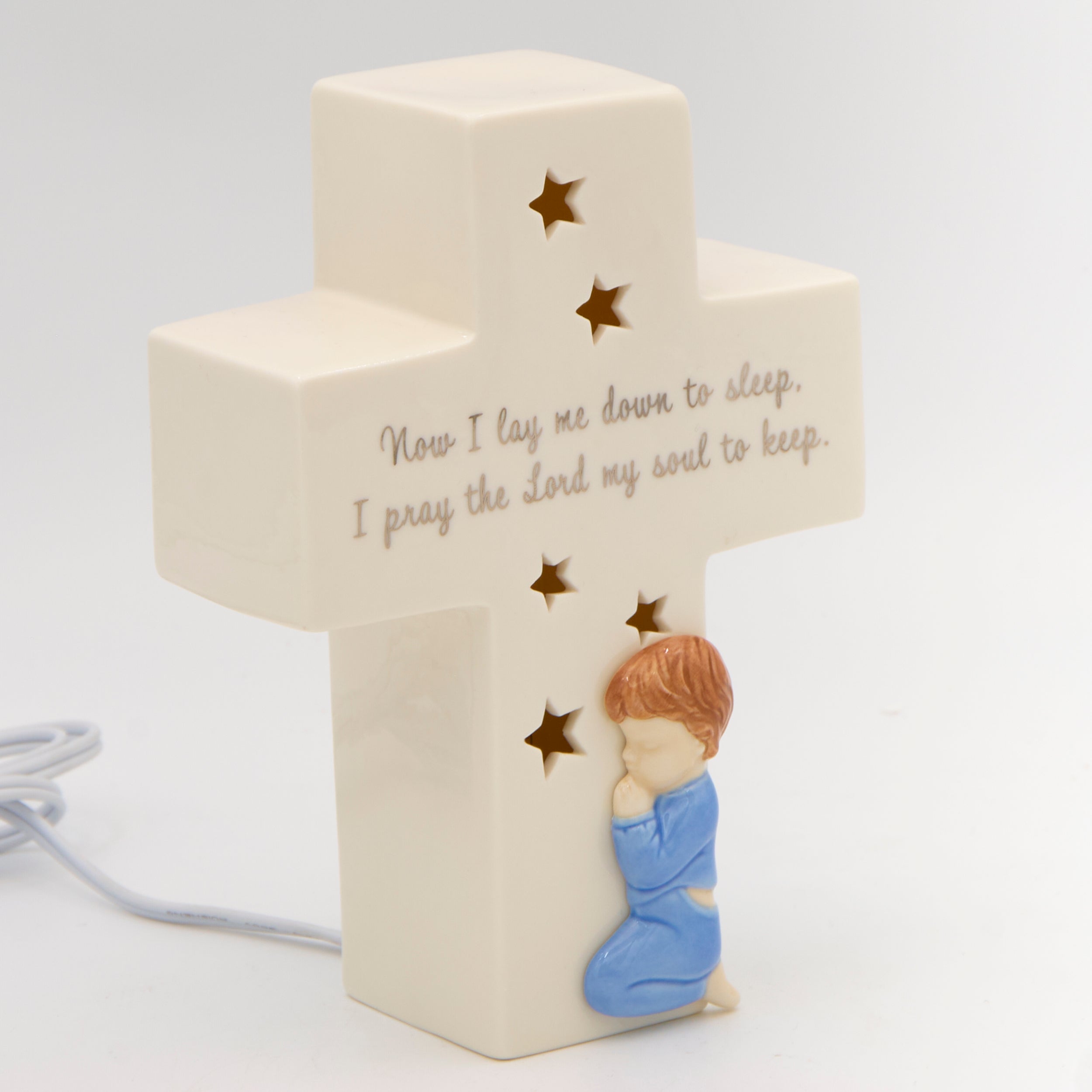 "Now I Lay Me Down to Sleep" Lighted Cross - Valencia Collection