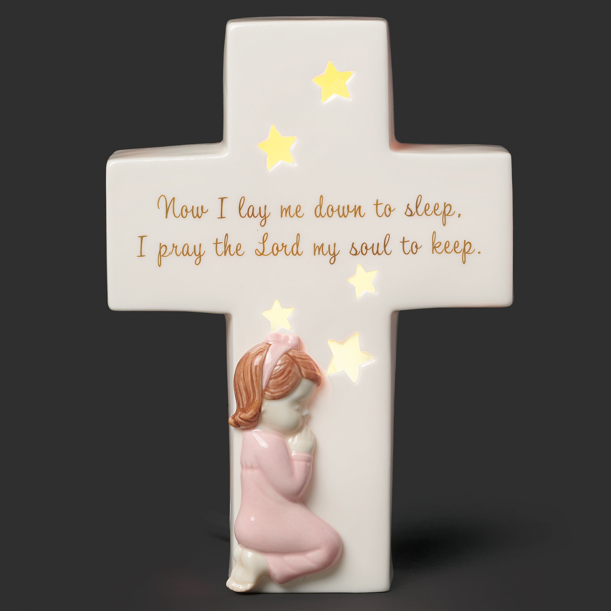 "Now I Lay Me Down to Sleep" Lighted Cross - Valencia Collection