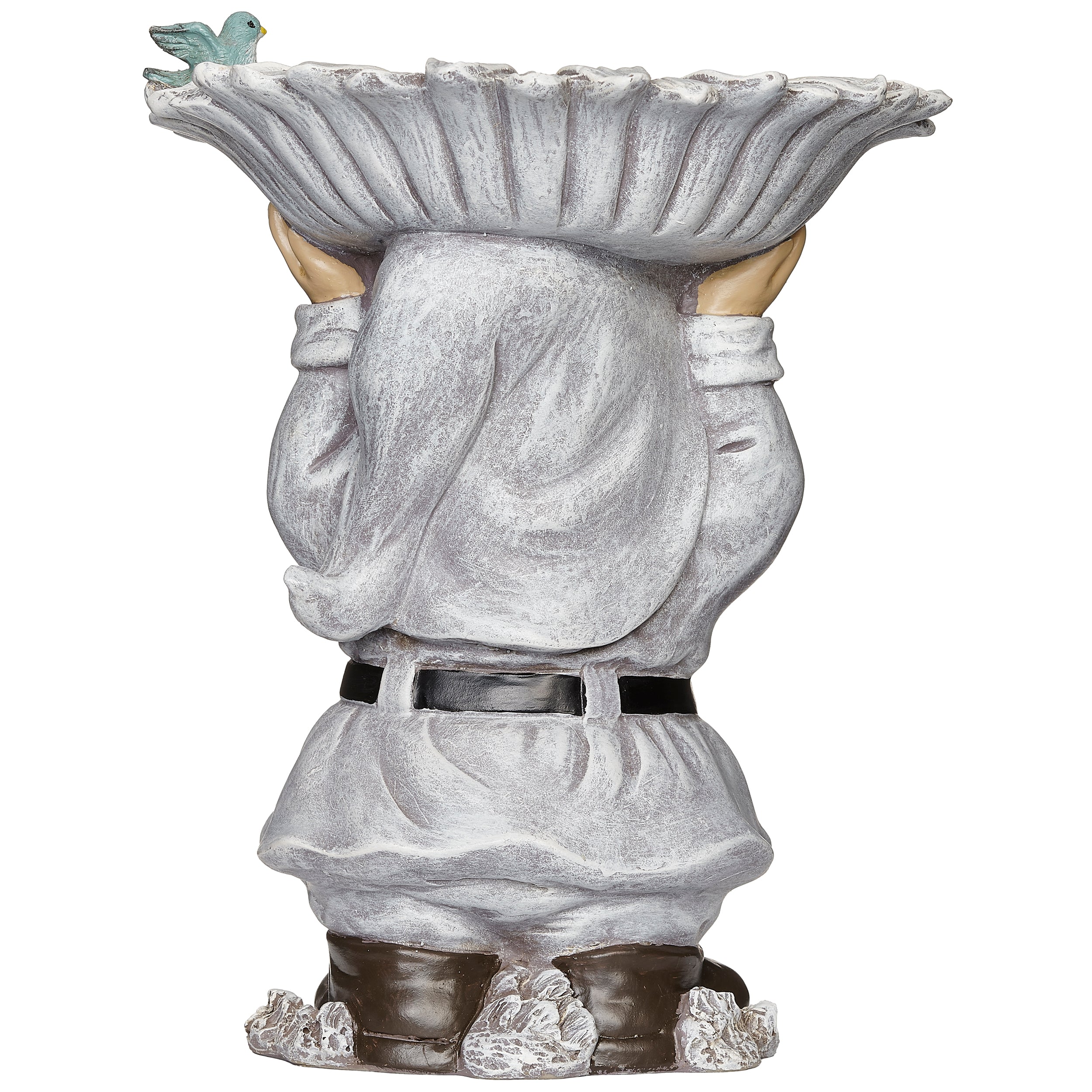 Whimsical Gnome Holding Sunflower Bird Feeder