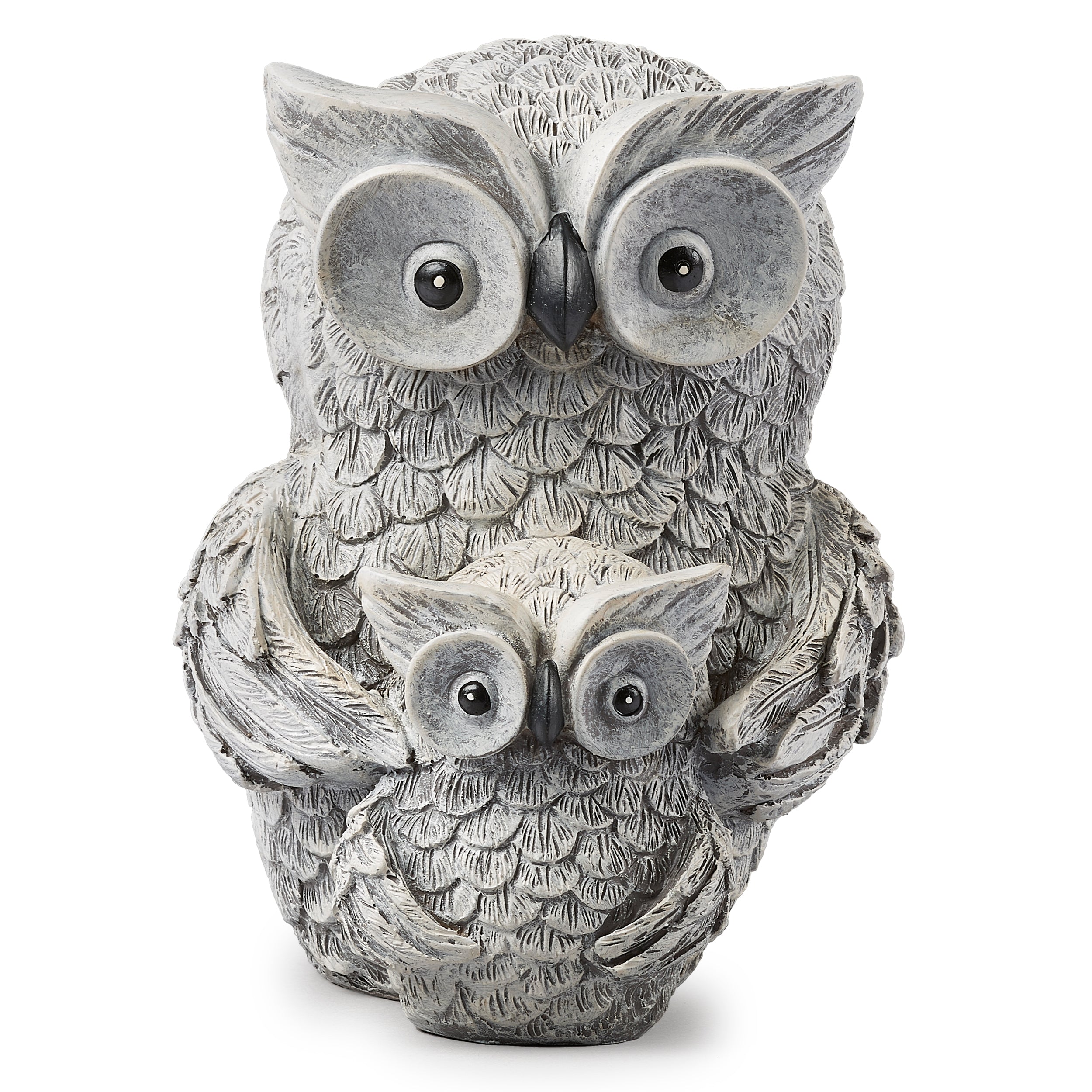 Pudgy Pals Mama Owl & Baby Garden Statue