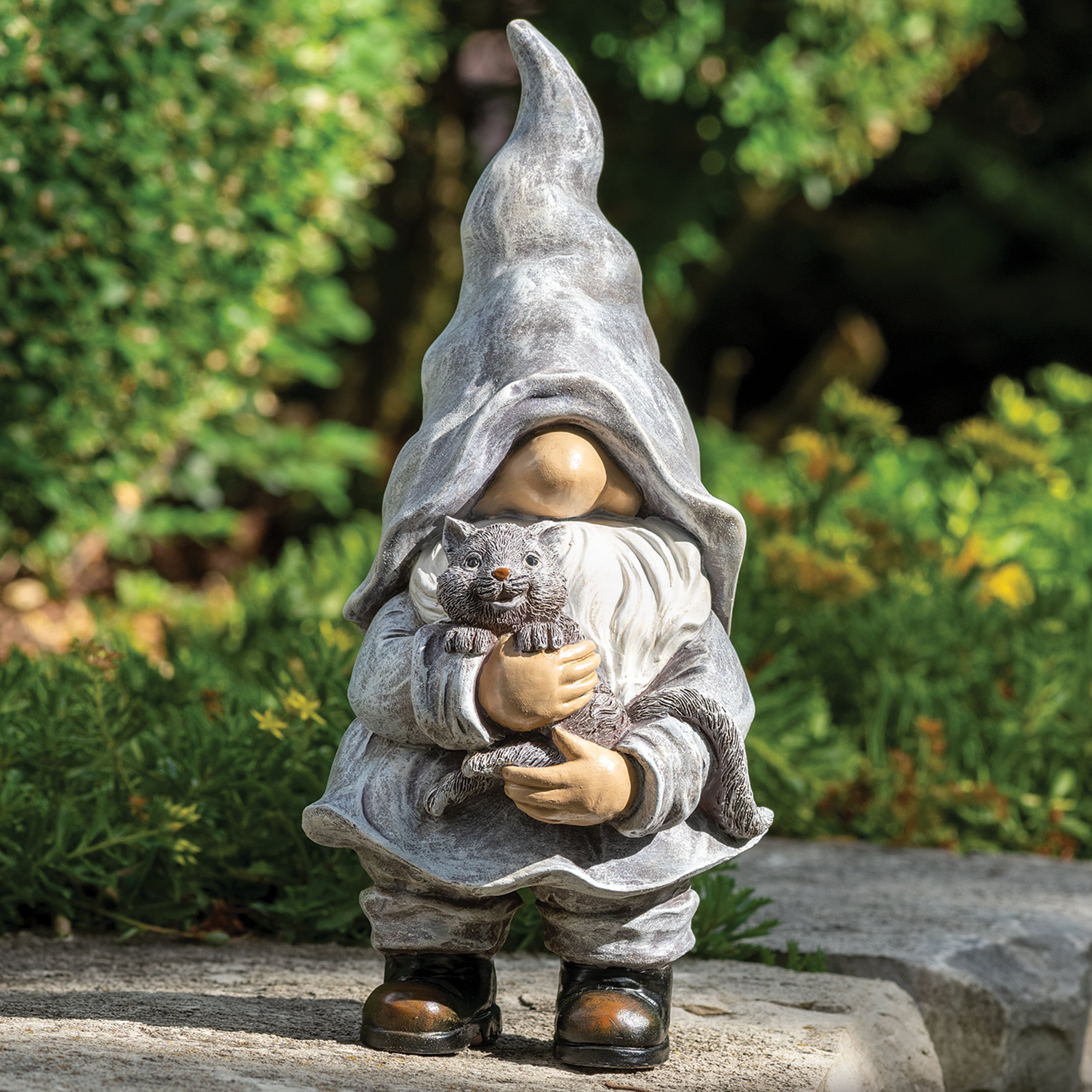 Kitten Gnome Garden Statue