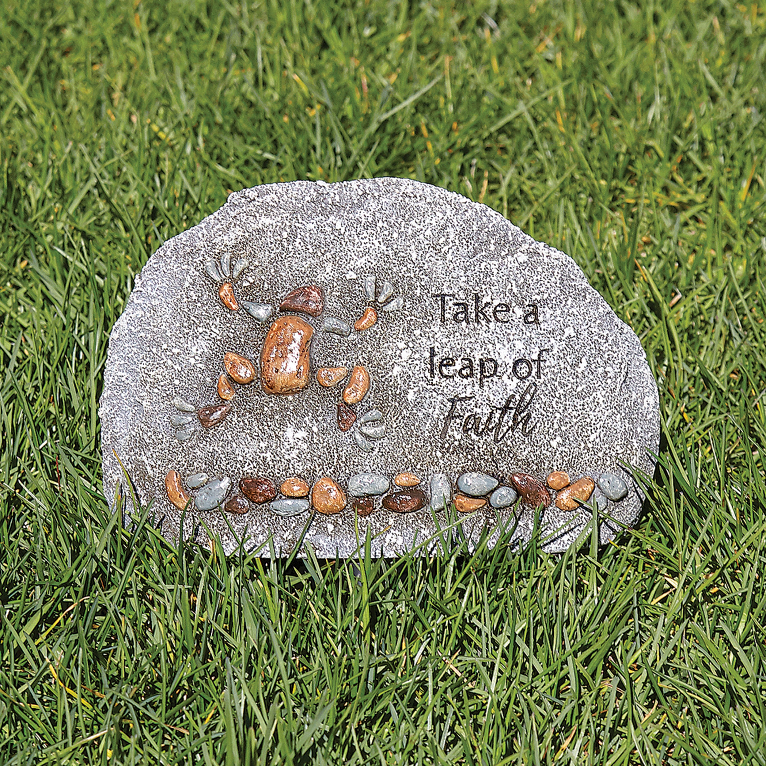 Take a Leap of Faith Frog Pebble Stone
