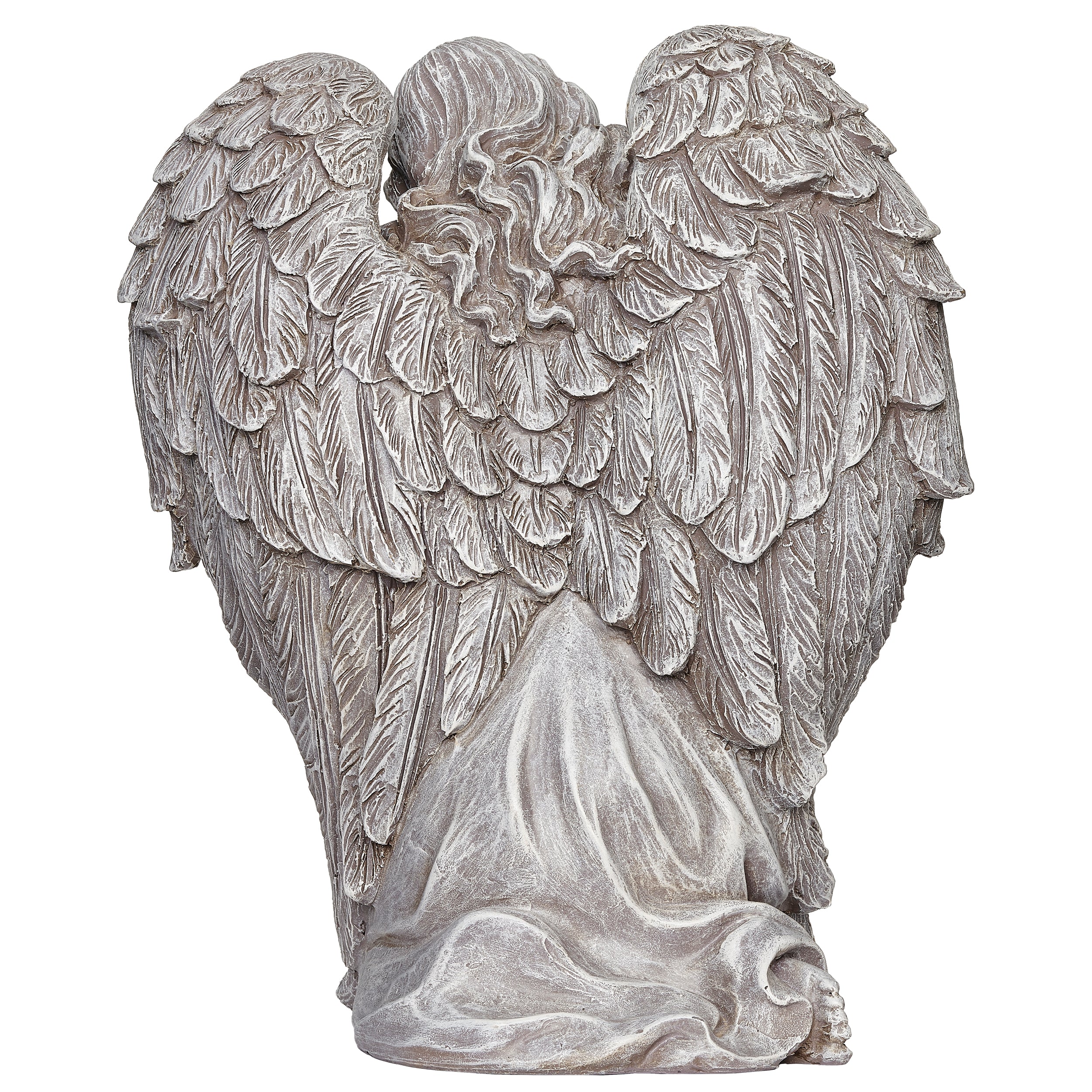 Kneeling Angel Garden Statue with Butterflies
