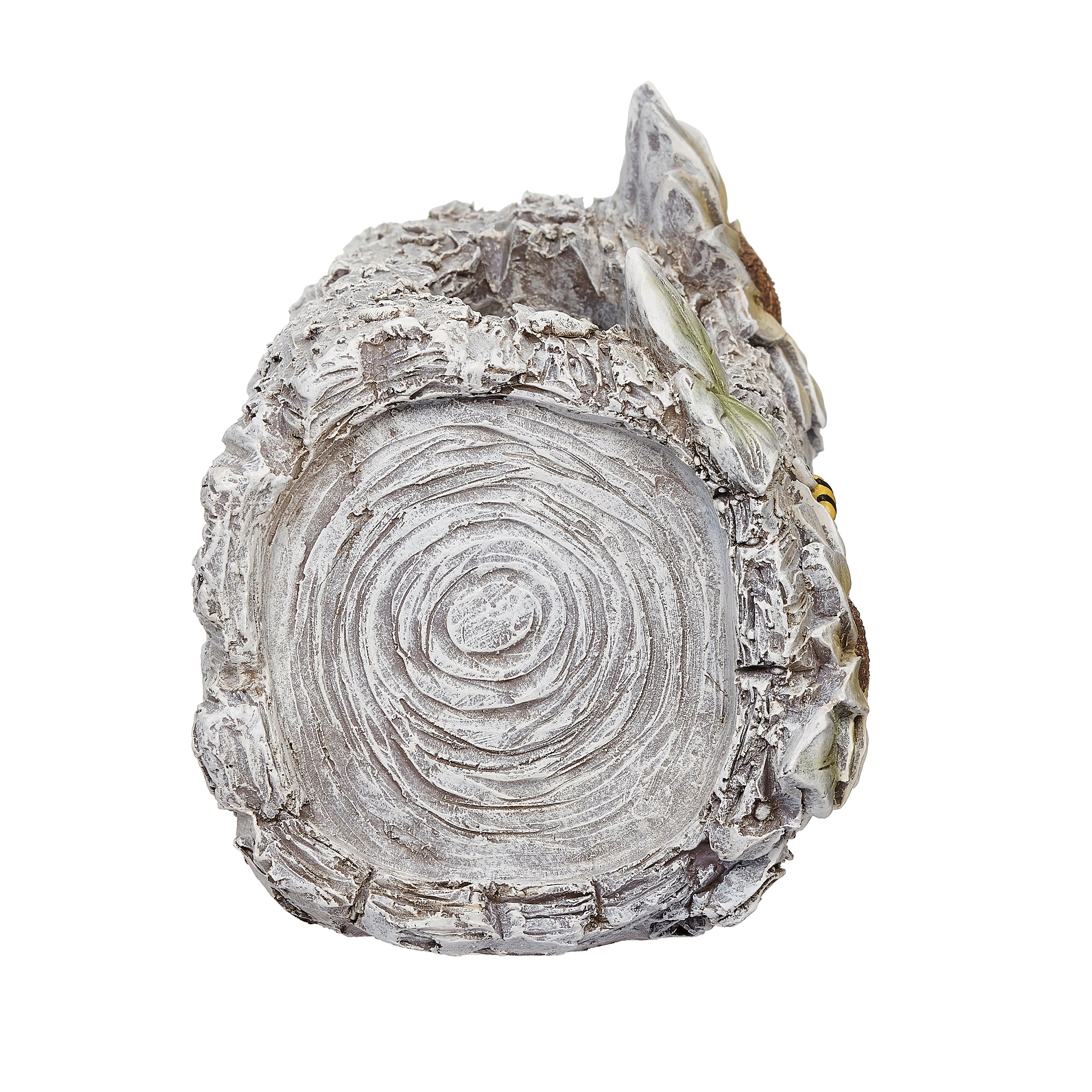 side of the decorative log