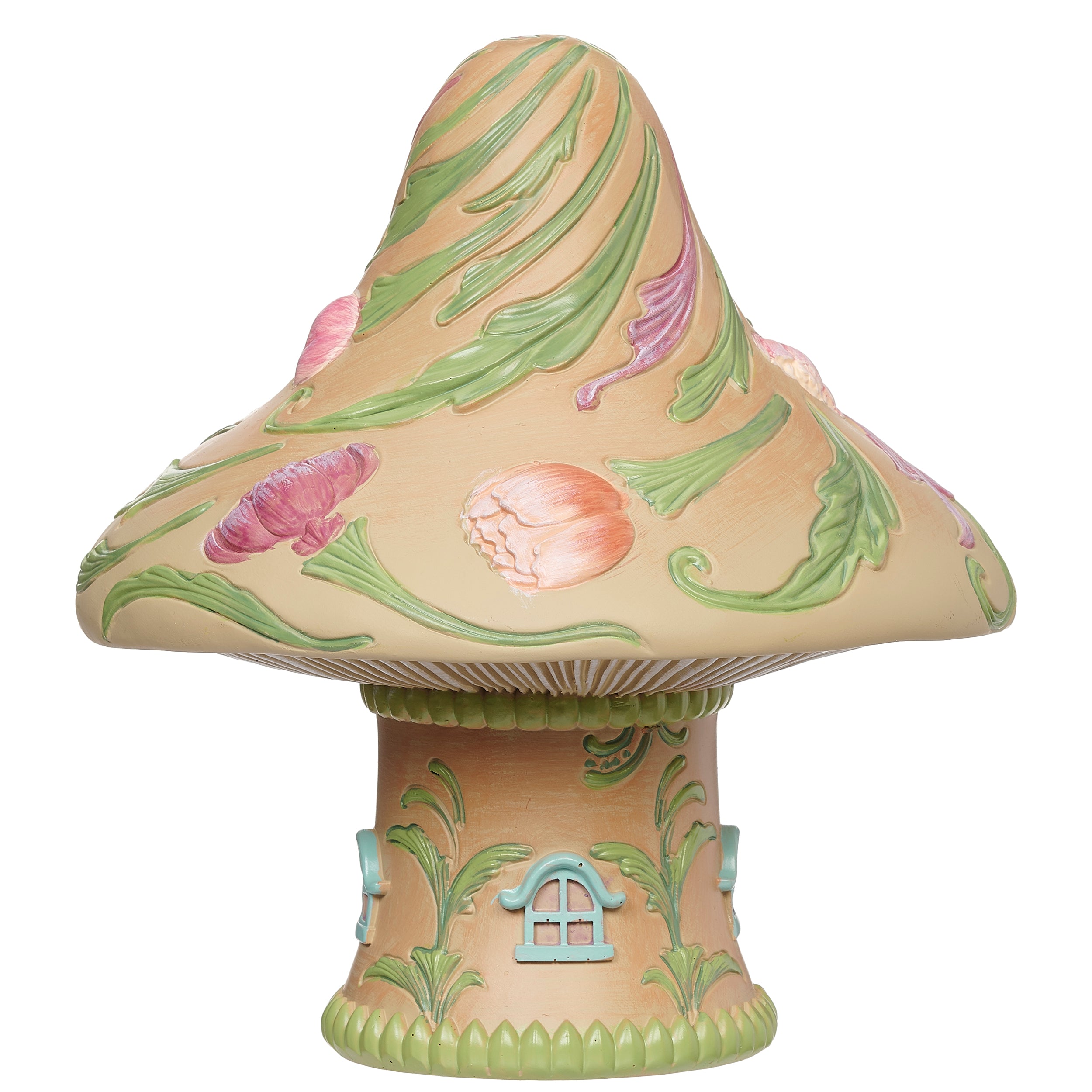 Whimsical Mushroom Cottage Figure