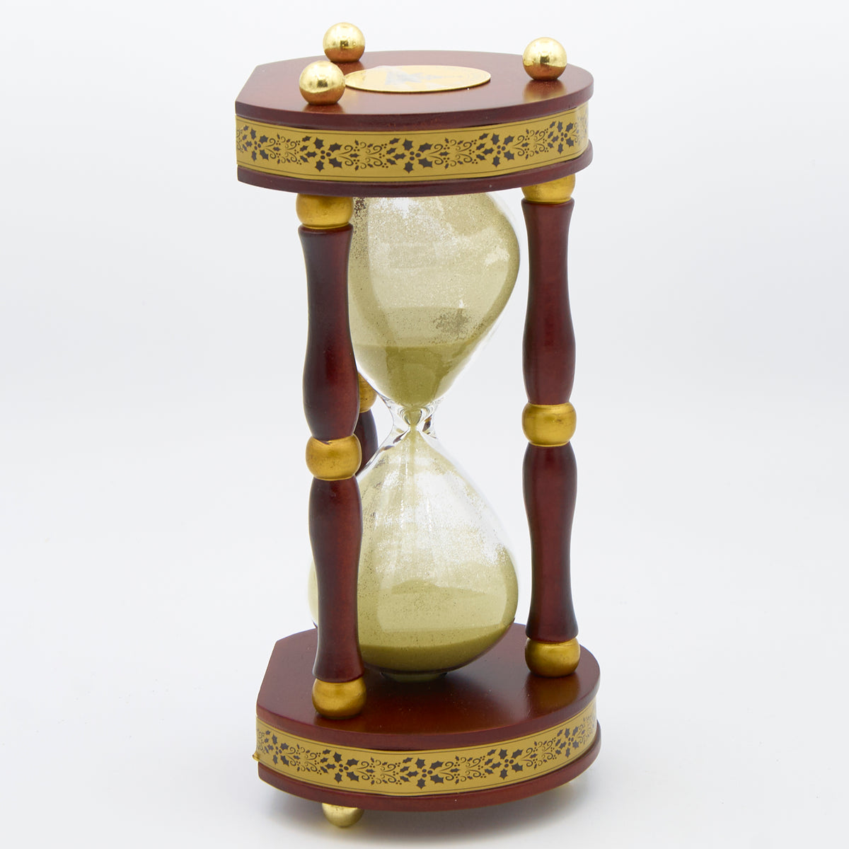 Naughty and Nice Santa Christmas hourglass front view