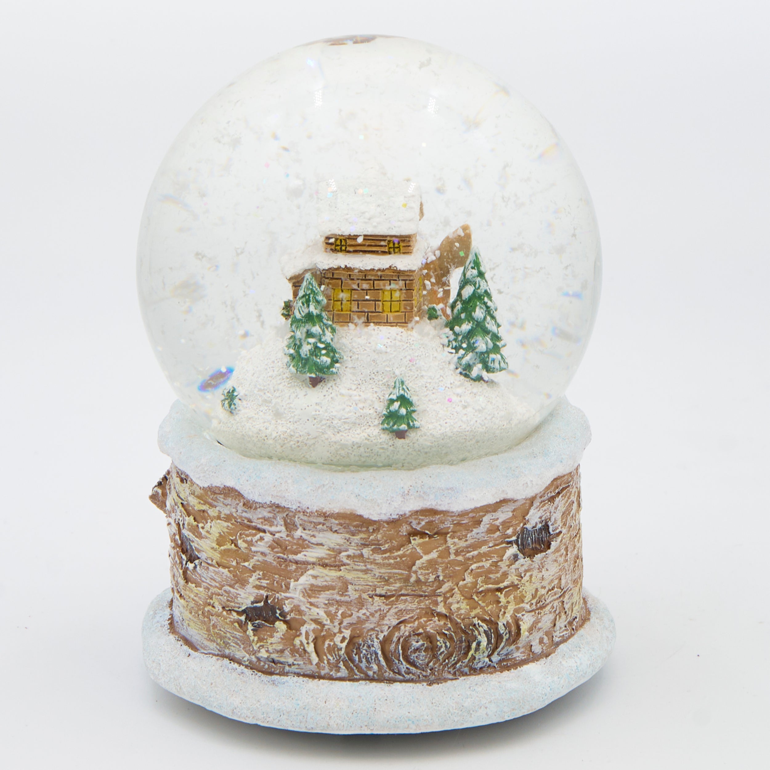 Glitterdome Musical Family Deer with Deer Head Base – "Have Yourself a Merry Little Christmas" Tune
