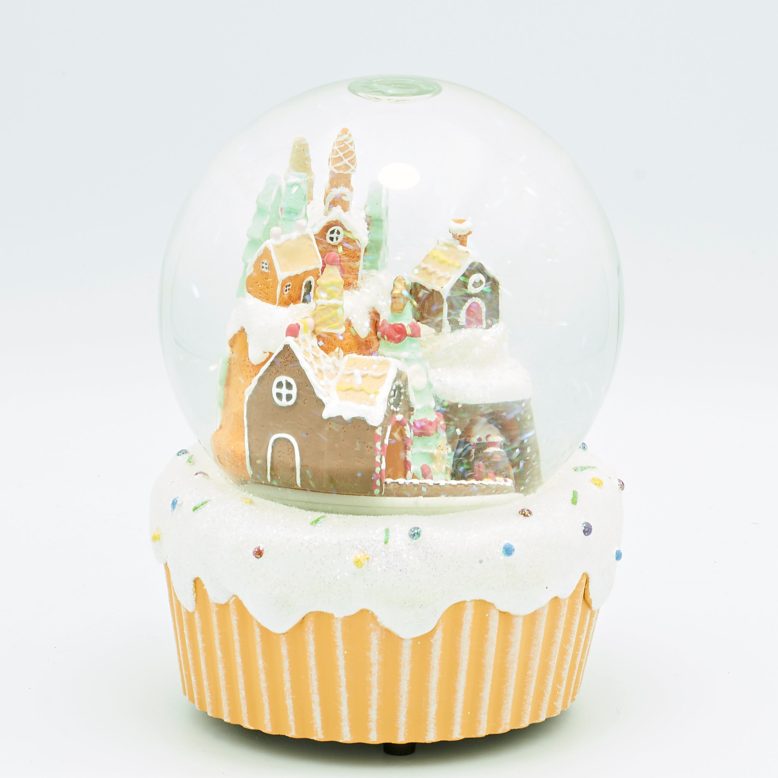 Glitterdome Musical Gingerbread Village - "We Wish you A Merry Christmas" Tune