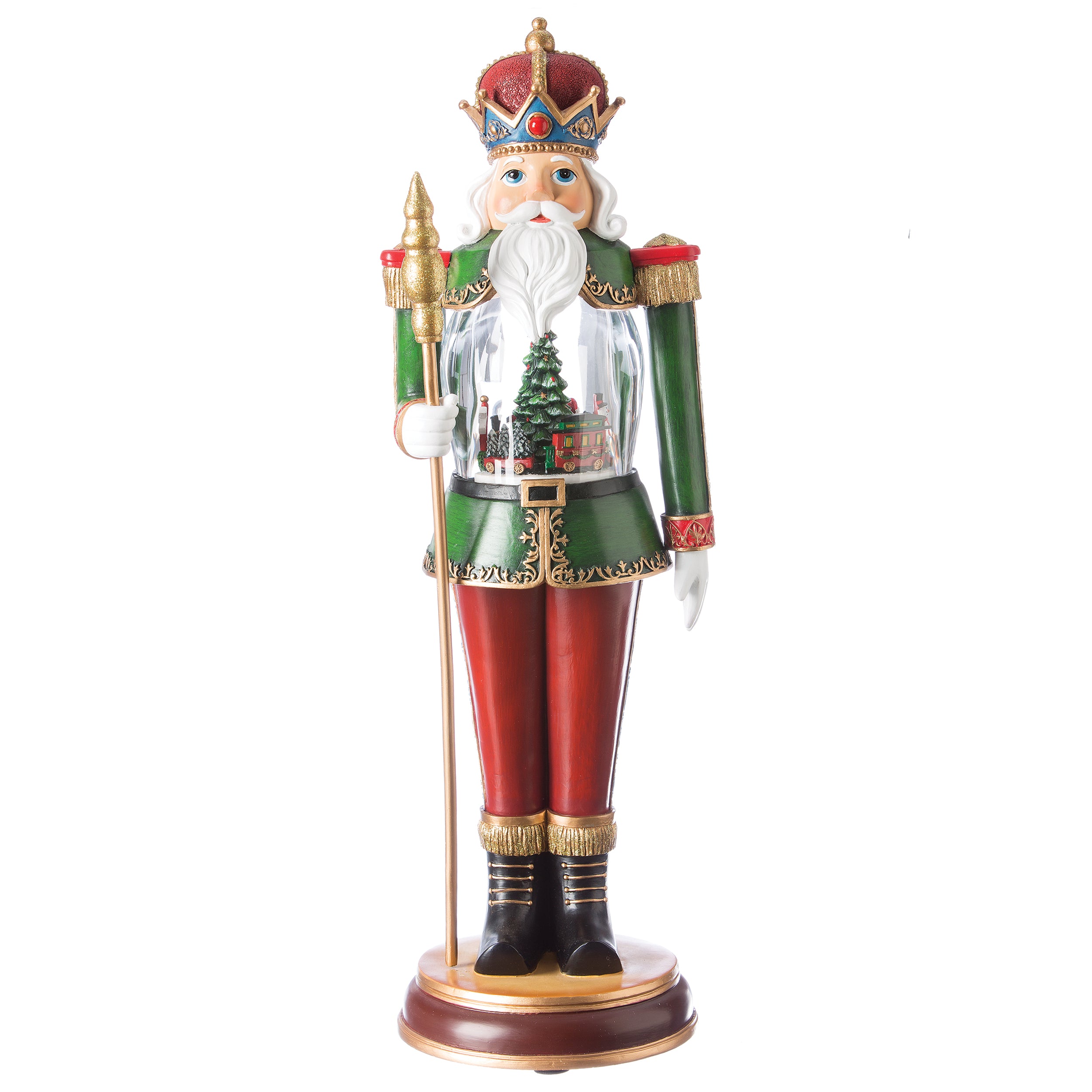 Amusements Lighted Musical Nutcracker with Rotating Train Inside