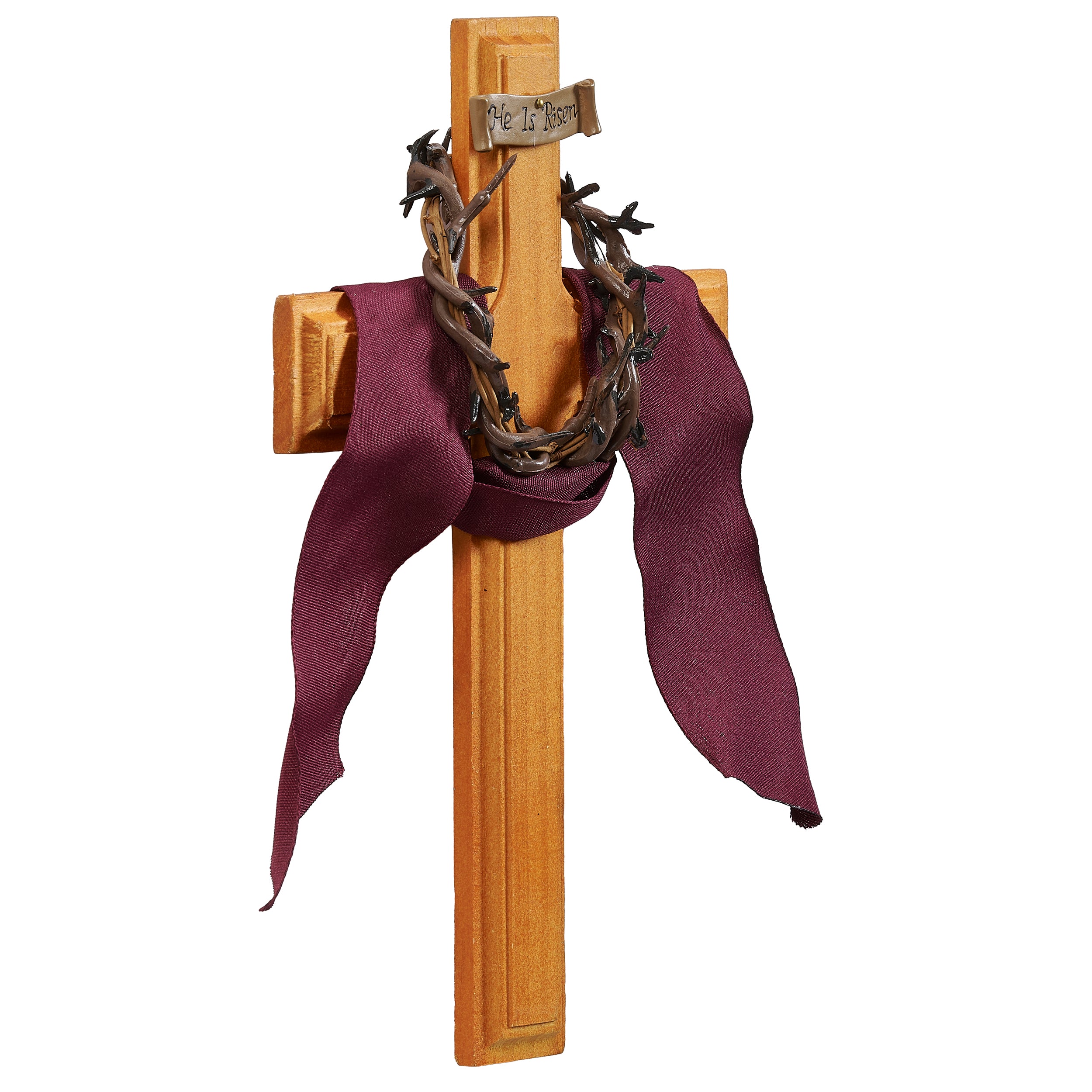 "He Is Risen" Crown of Thorns Wall Cross