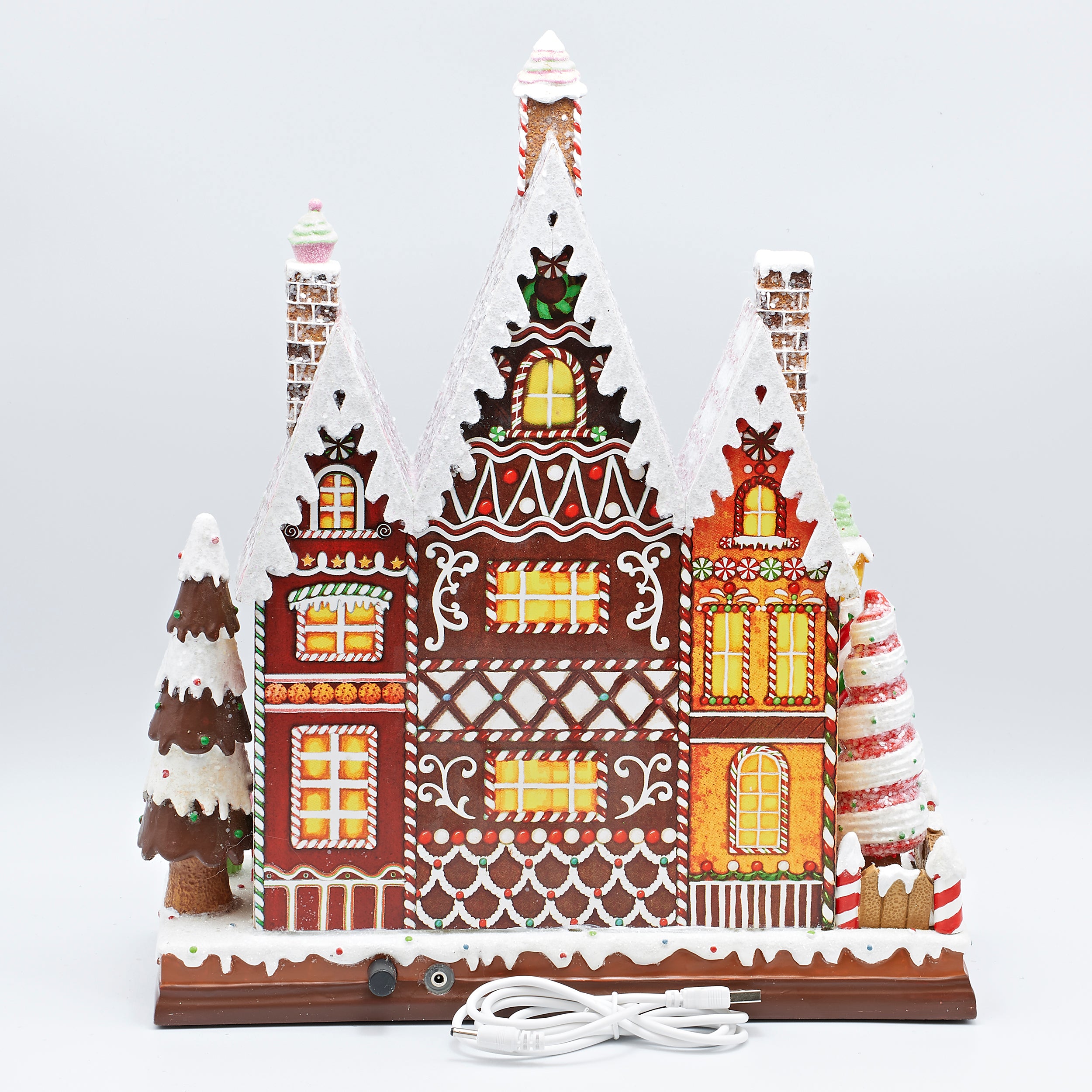 Amusements Lighted Musical Gingerbread Village Shops