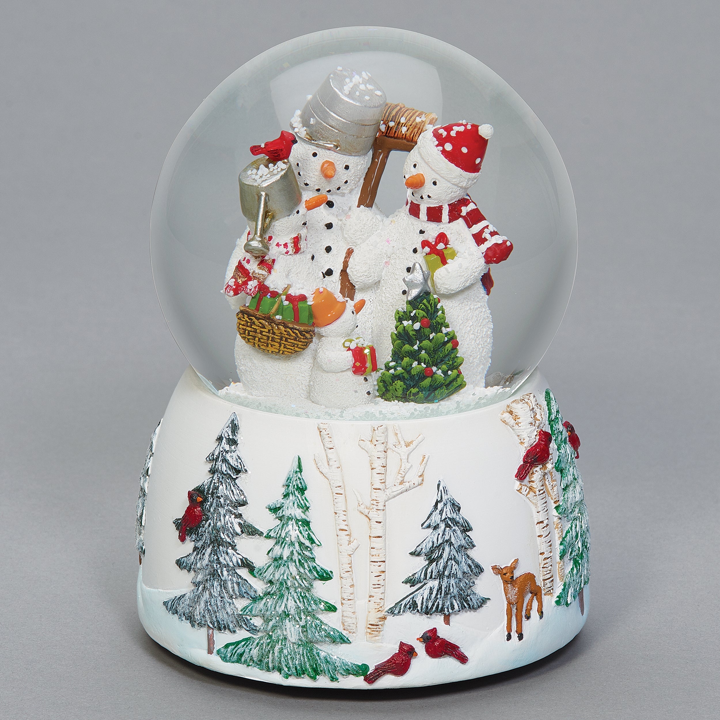 Glitterdome Musical Snowman Family – "The 12 Days of Christmas" Tune