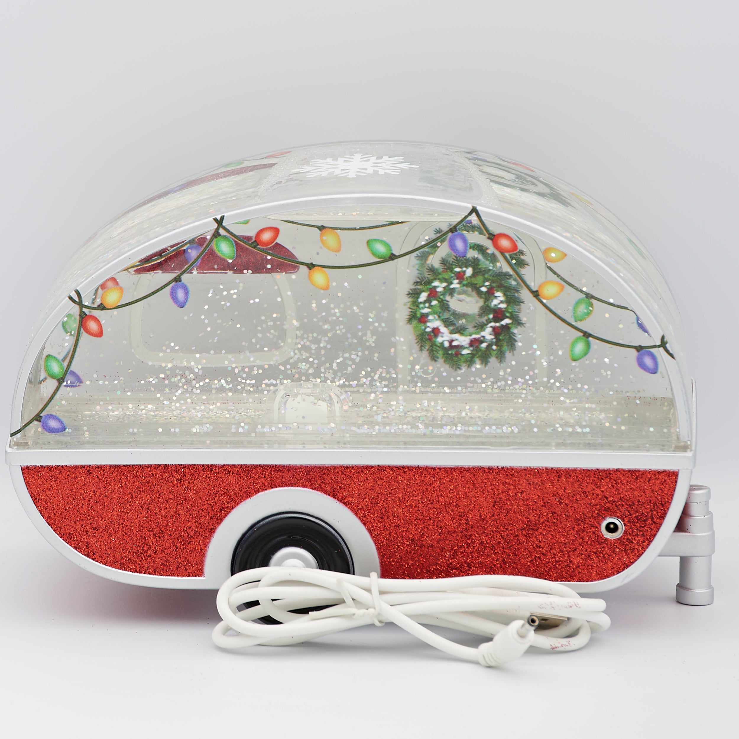 Confetti Lites Lighted Swirl Vintage Camper with Wreath