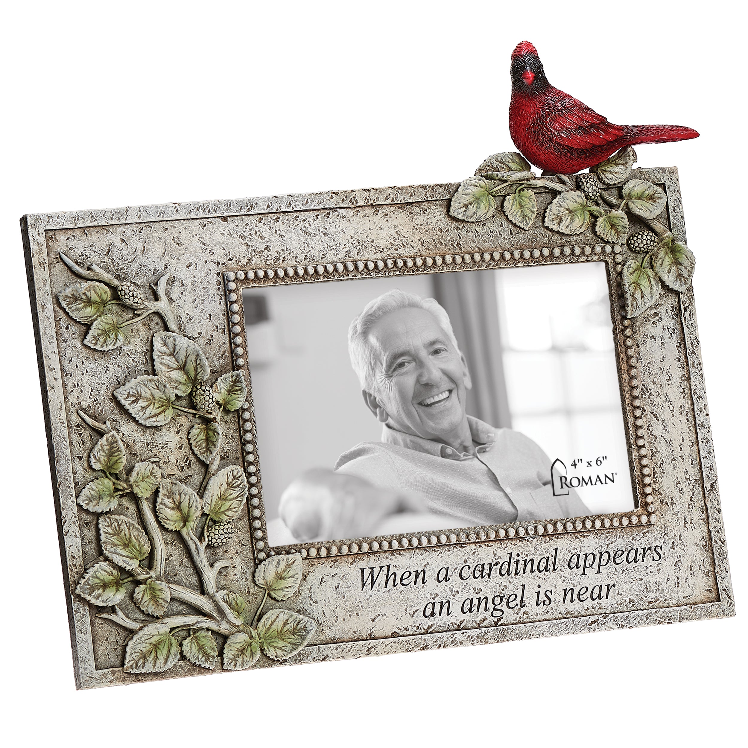 An Angel Is Near Cardinal Memorial Frame