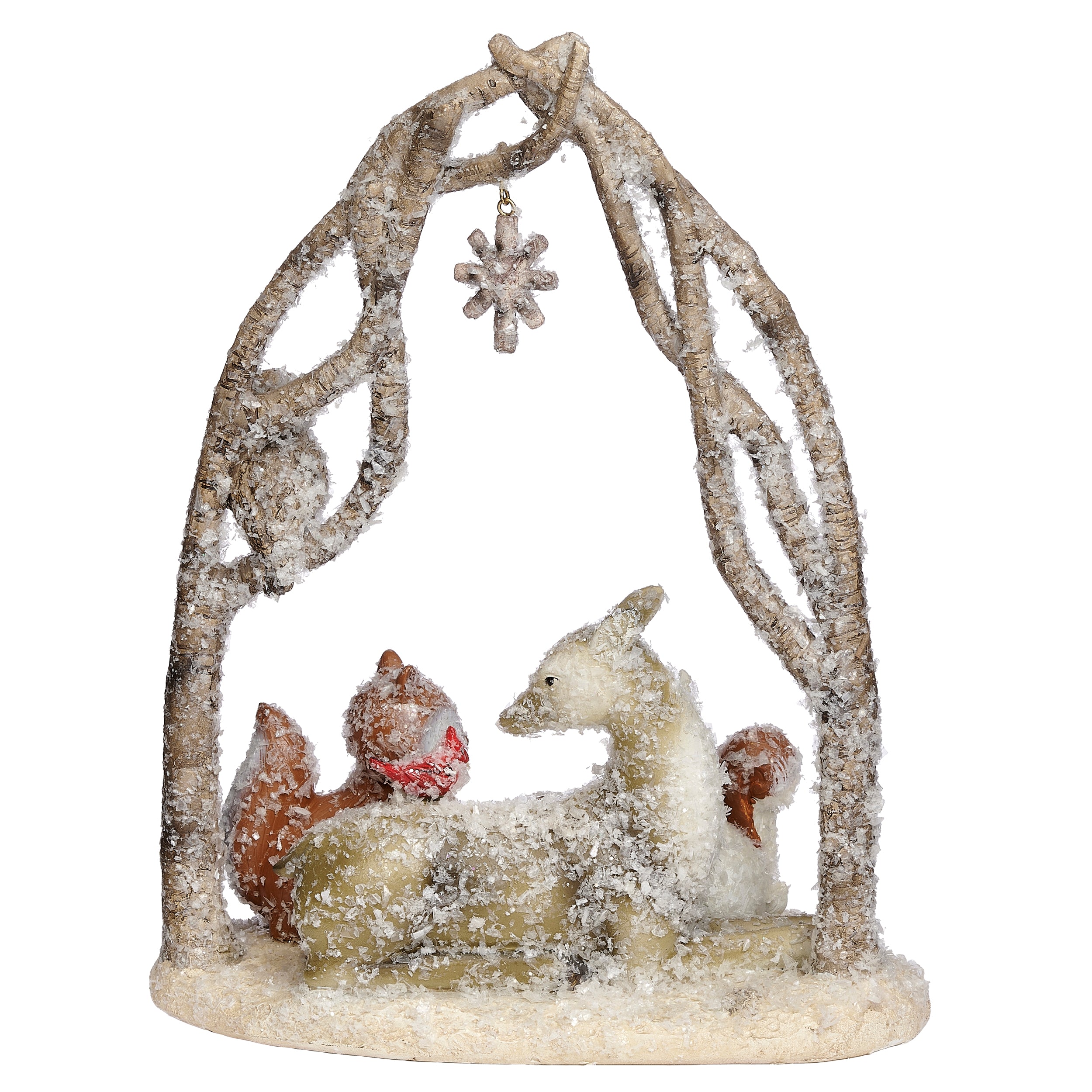 Animal Nativity with Arch & Star Birch Branch Figure