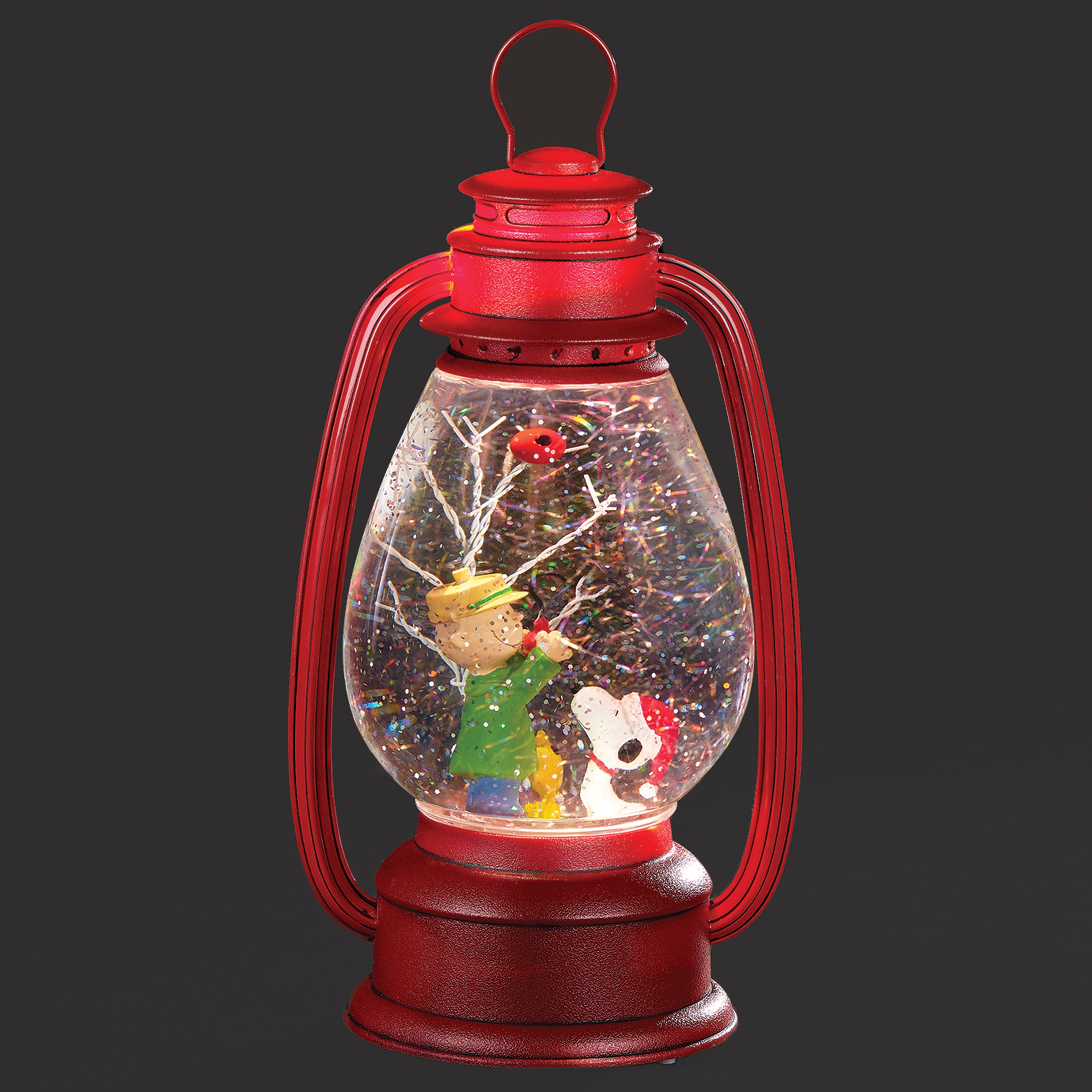 Peanuts Snoopy & Charlie Brown Decorating Tree Lantern Confetti Lites