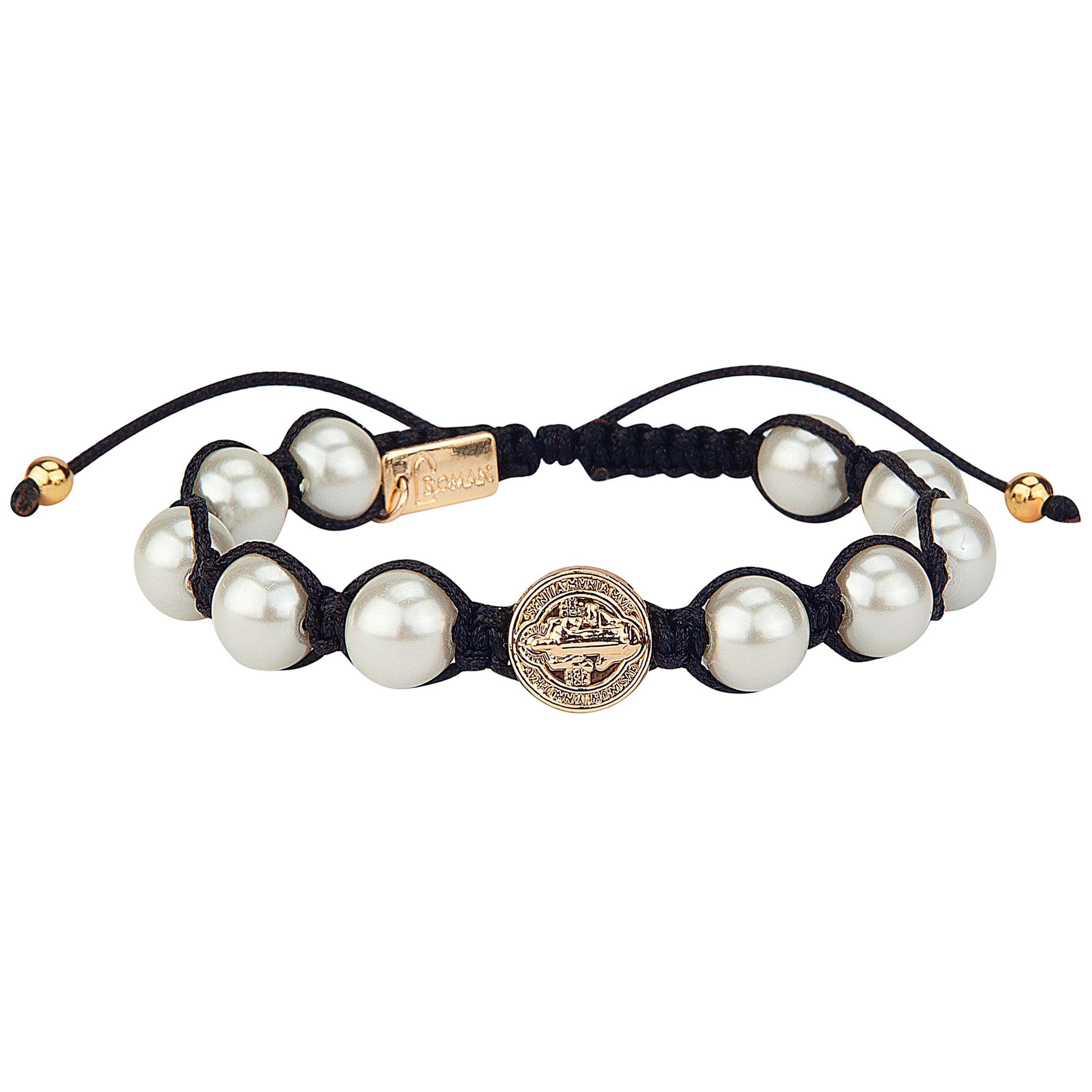 St. Benedict Medal Woven Charm Bracelet
