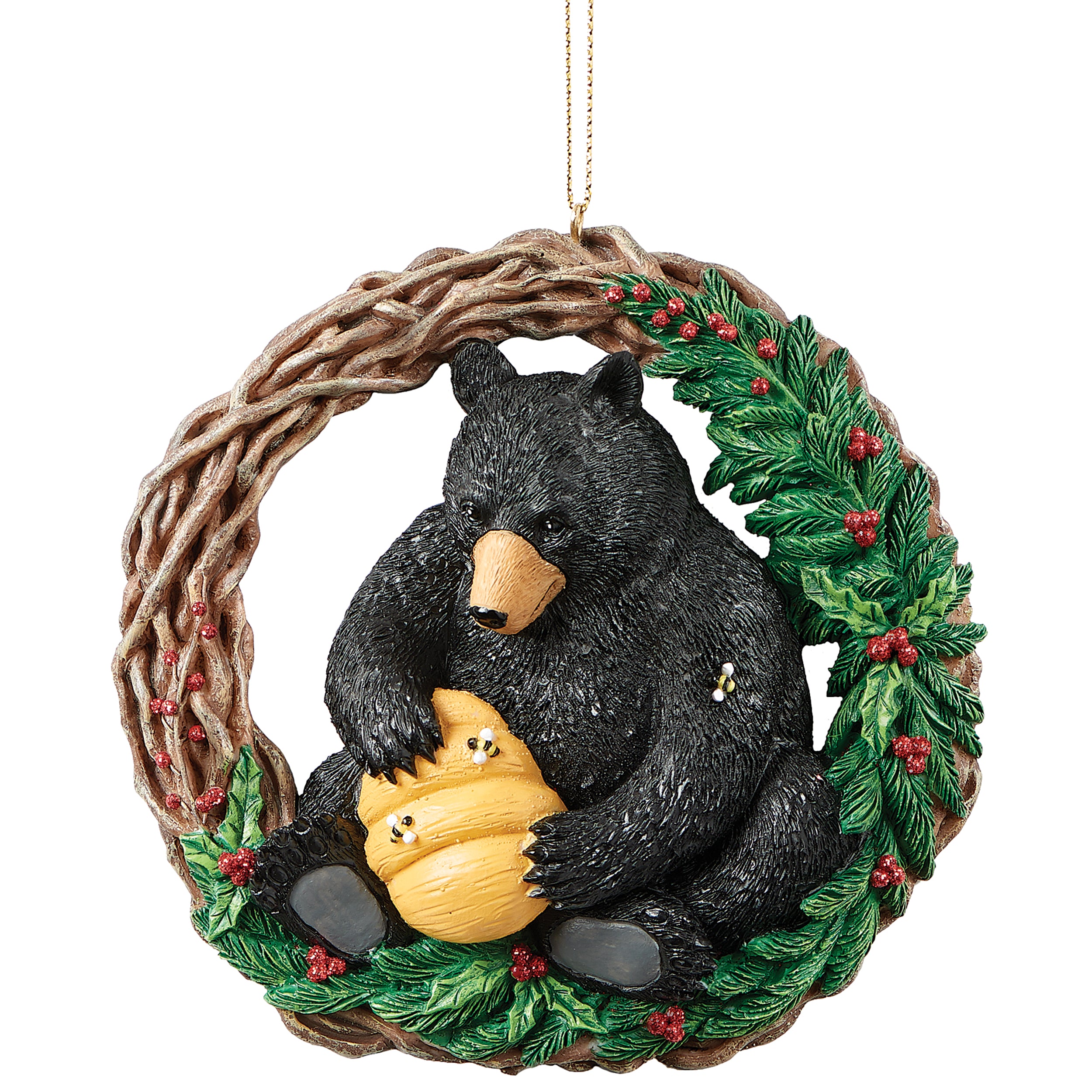 Black Bear Wreath Ornament
