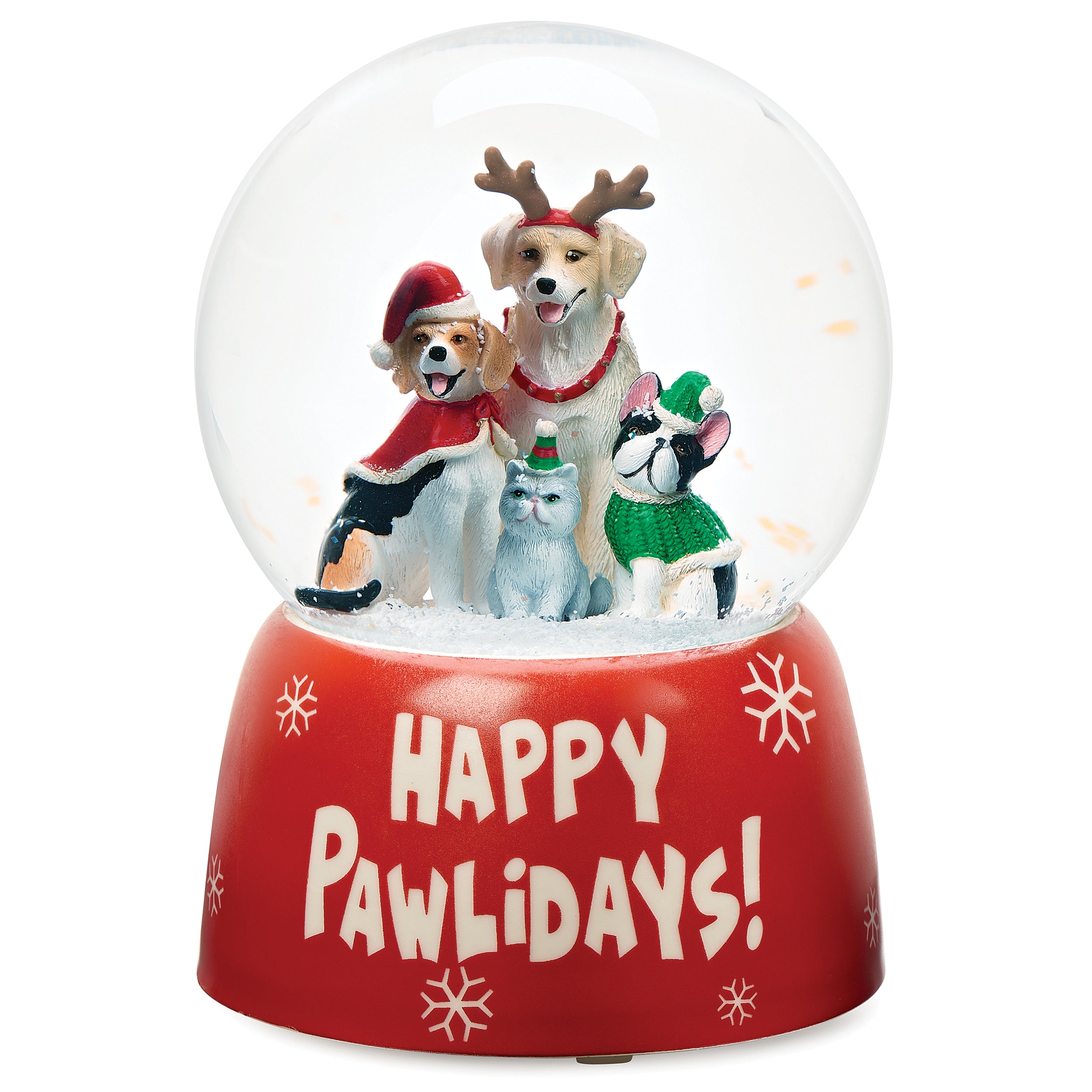 Glitterdome Musical Christmas Happy Pawlidays - "Jingle Bells" Tune