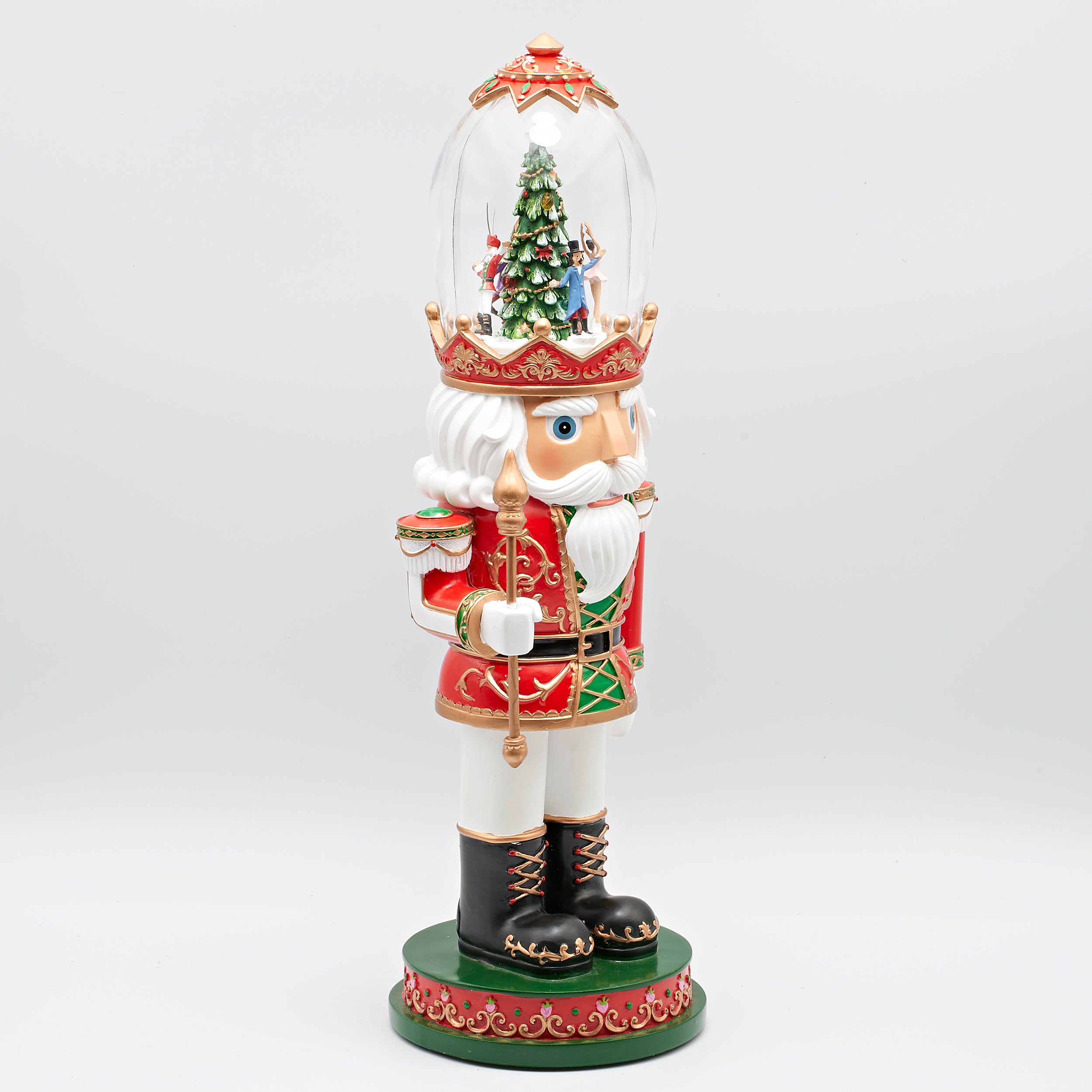 Amusements Lighted Musical Nutcracker with Rotating Dancers Hat Scene