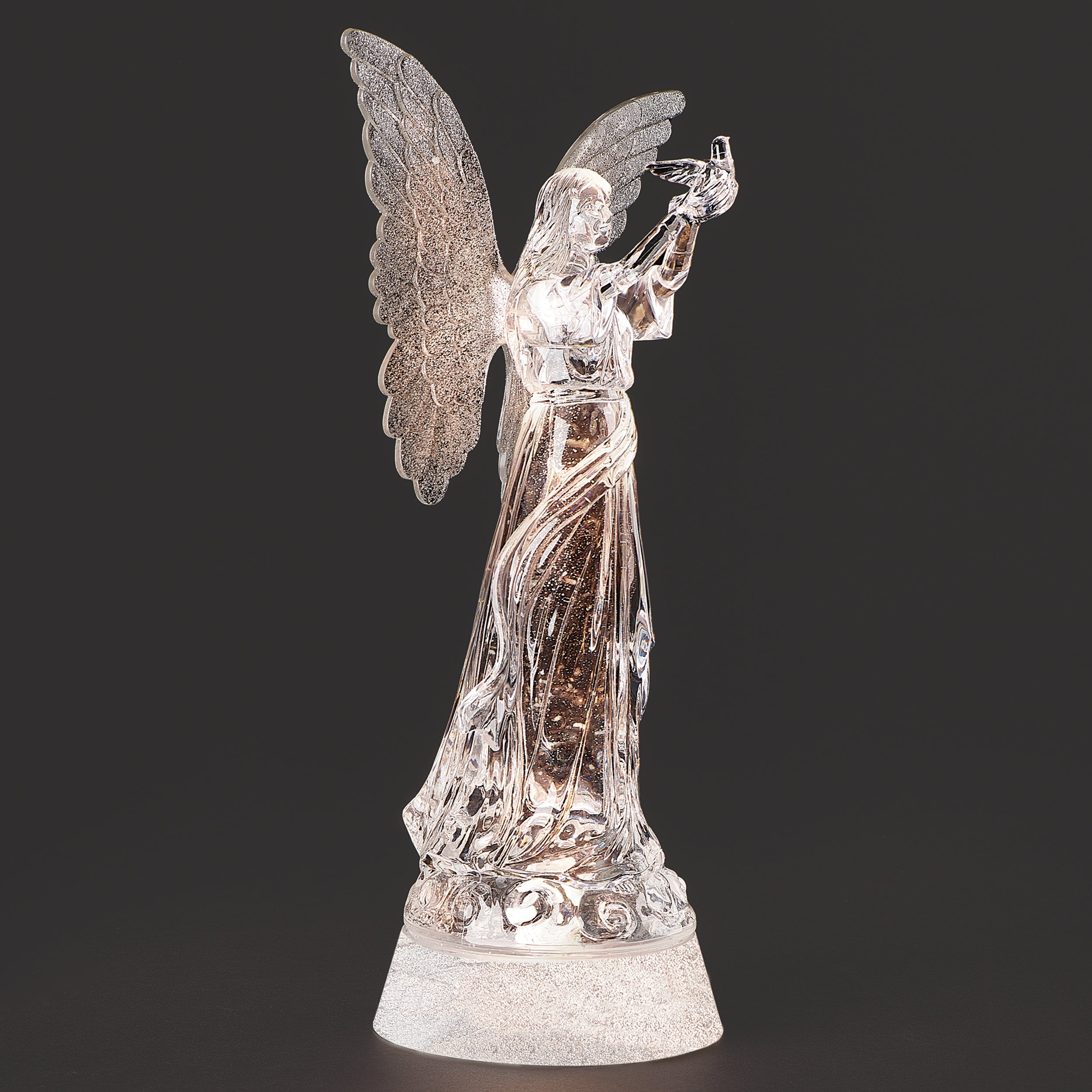 Confetti Lites Lighted Swirl Angel with Dove