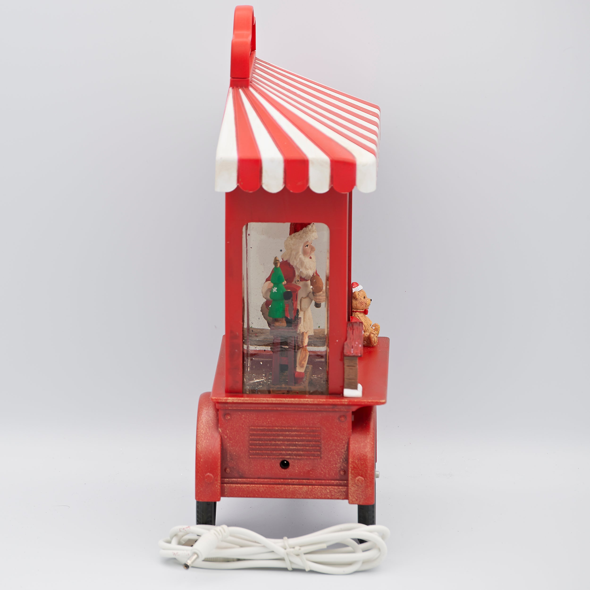 Confetti LitesLighted Swirl Toyshop Cart with Santa