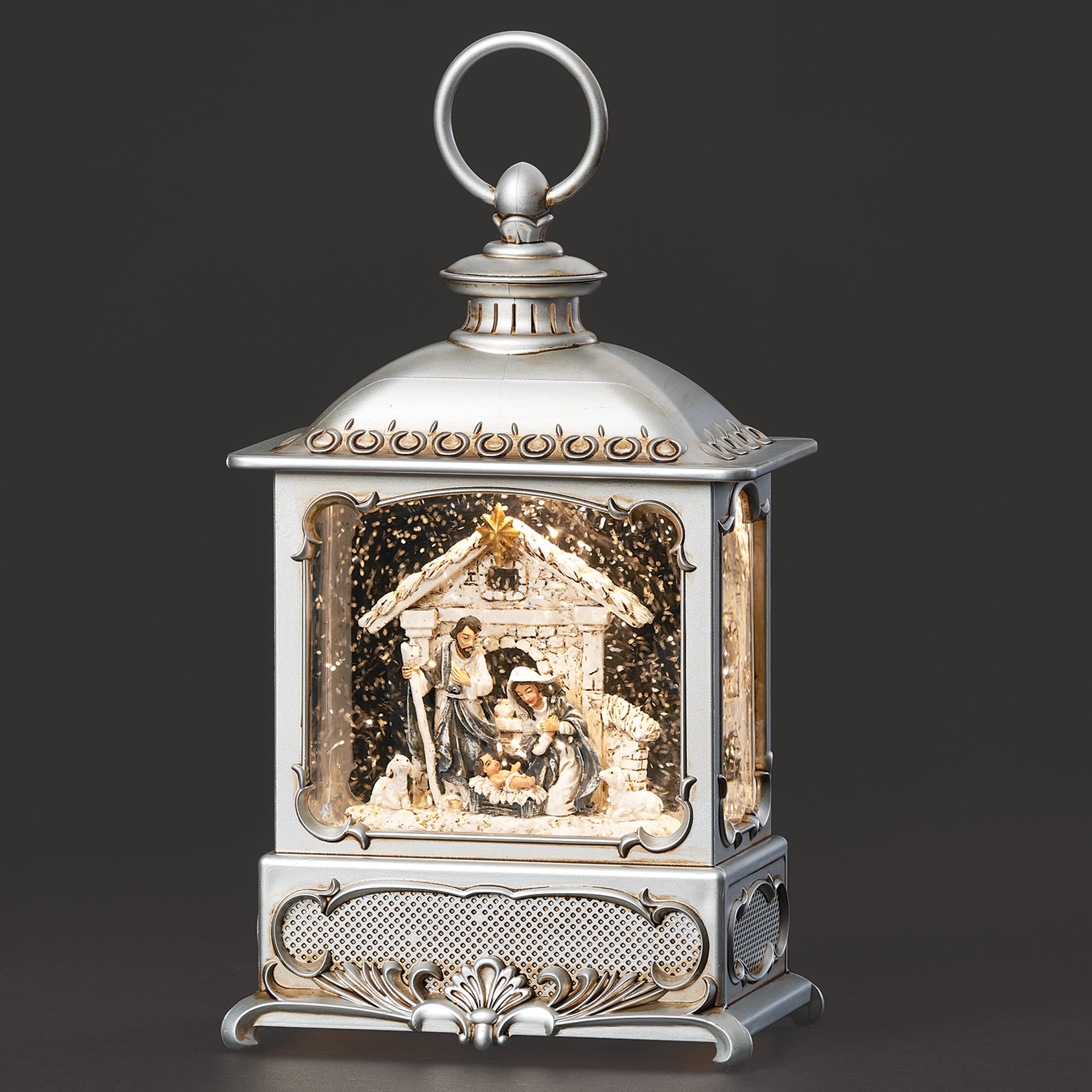 Confetti Lites Lighted Swirl Lantern with Holy Family