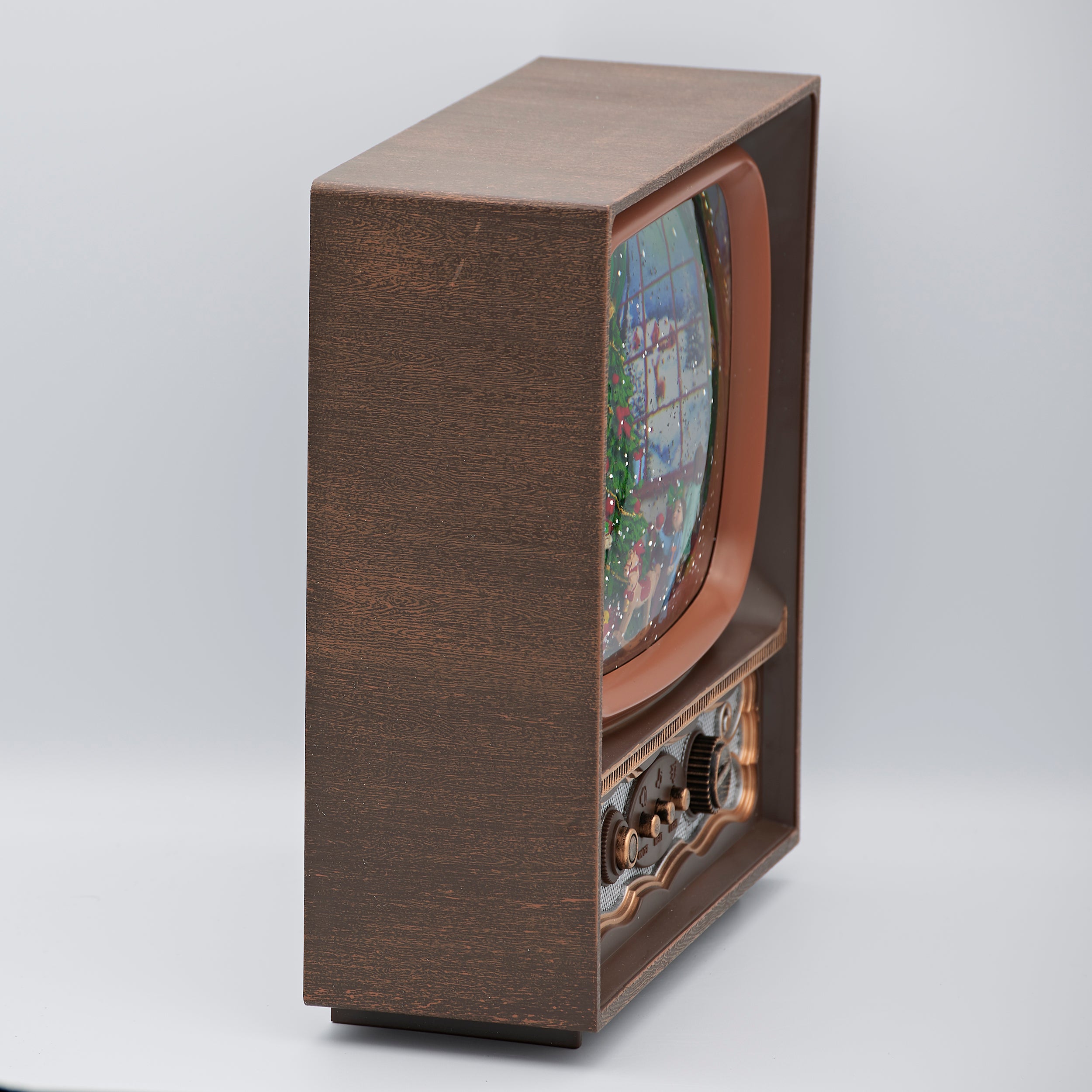 Confetti Lites Lighted Musical Swirl Retro TV with Santa & Kids