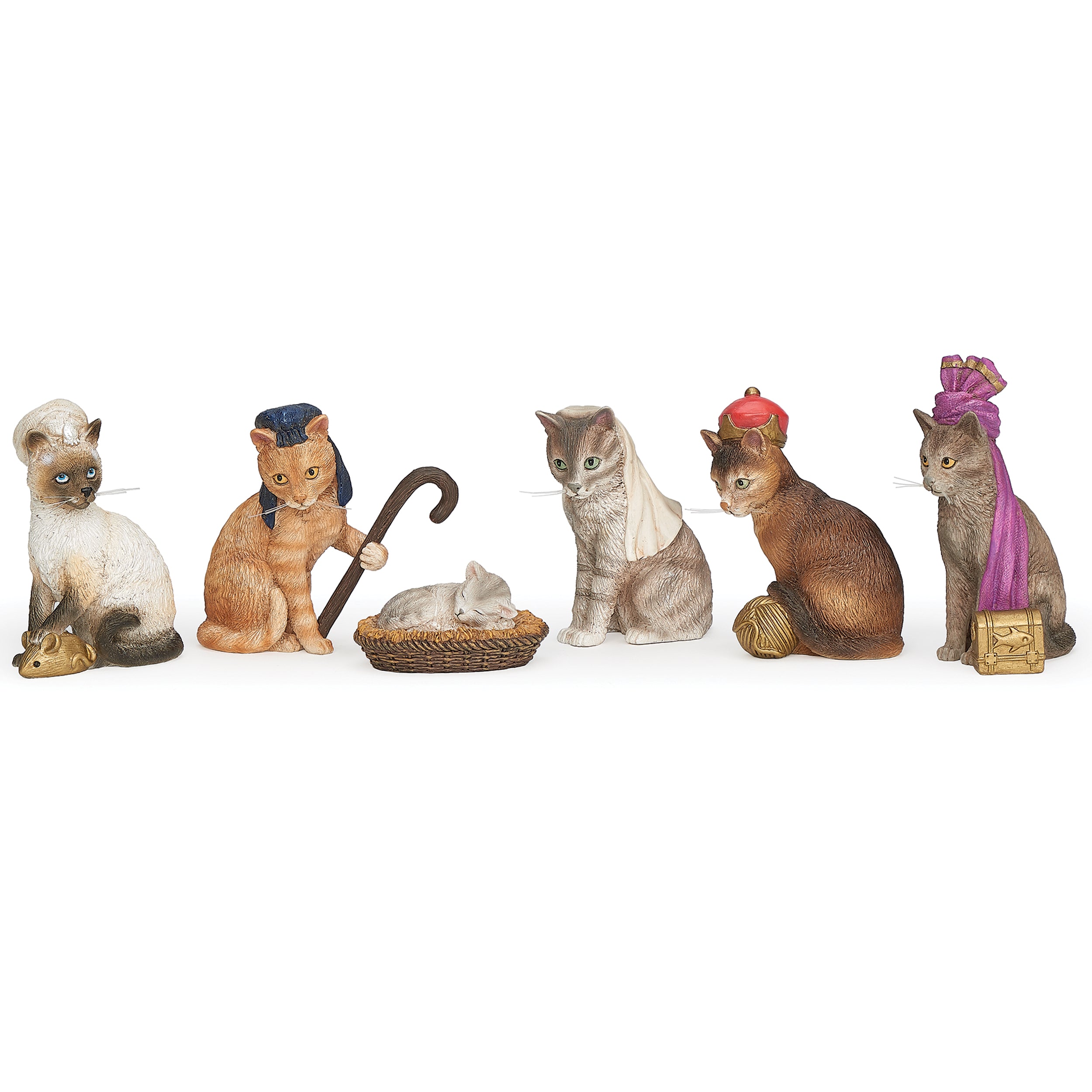 Cat Pageant Crèche Set with Display box