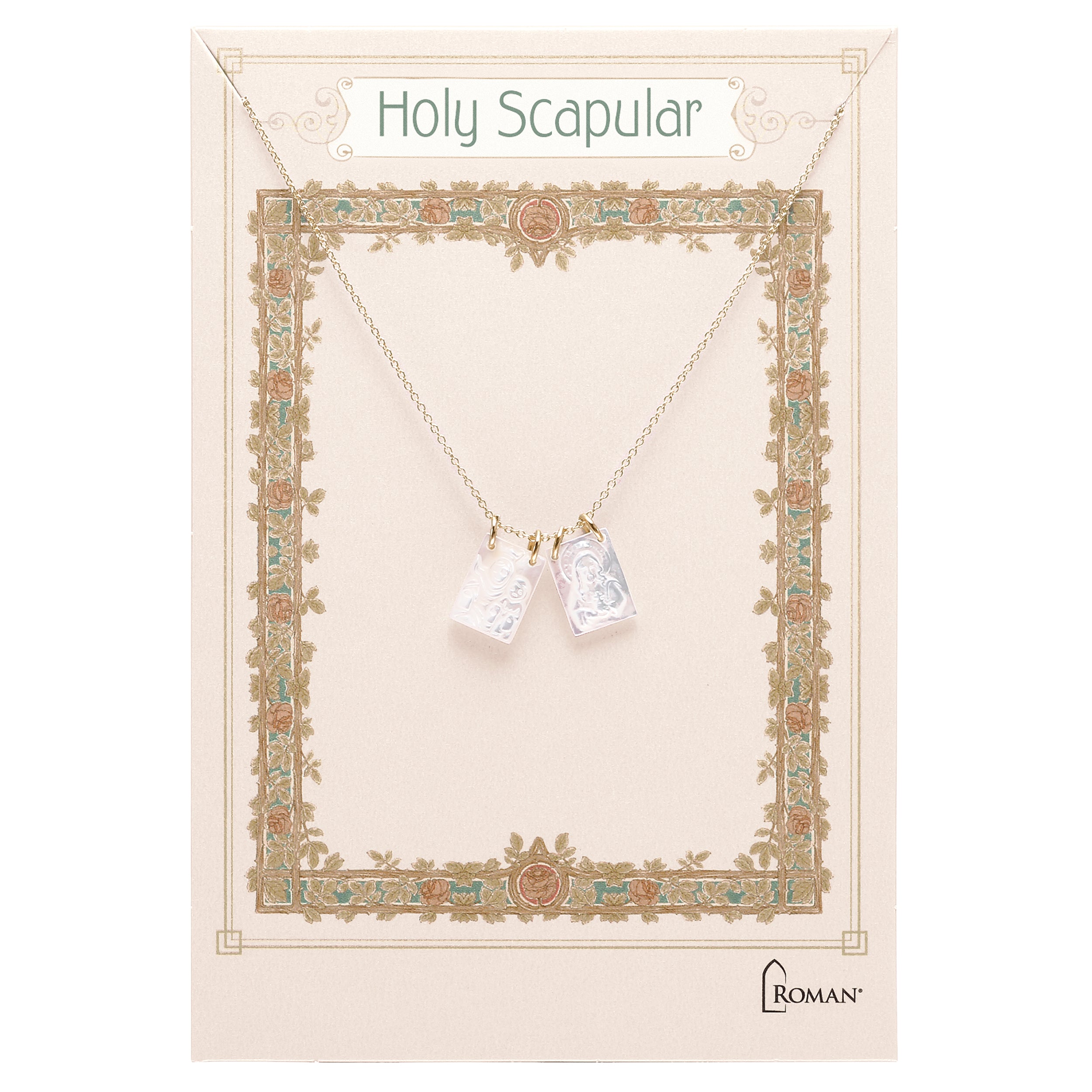 Scapular Necklace with Petite Shell Inlay Pendants