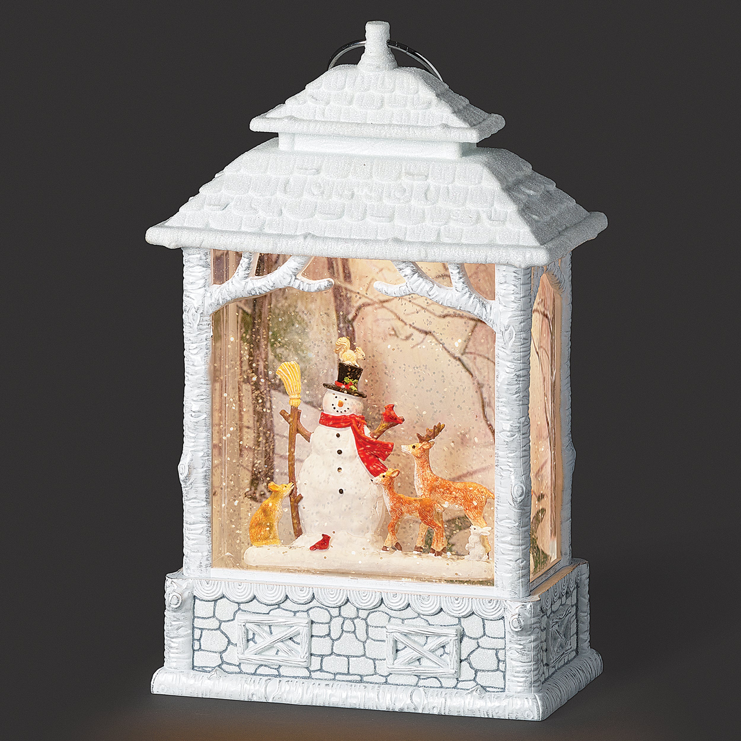 Confetti Lites Lighted Swirl Lantern with Snowman & Woodland Animals