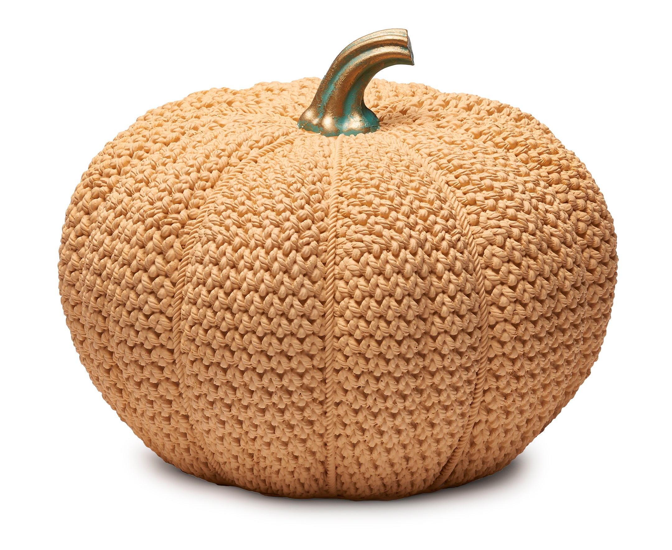 Textured pumpkin on a white background