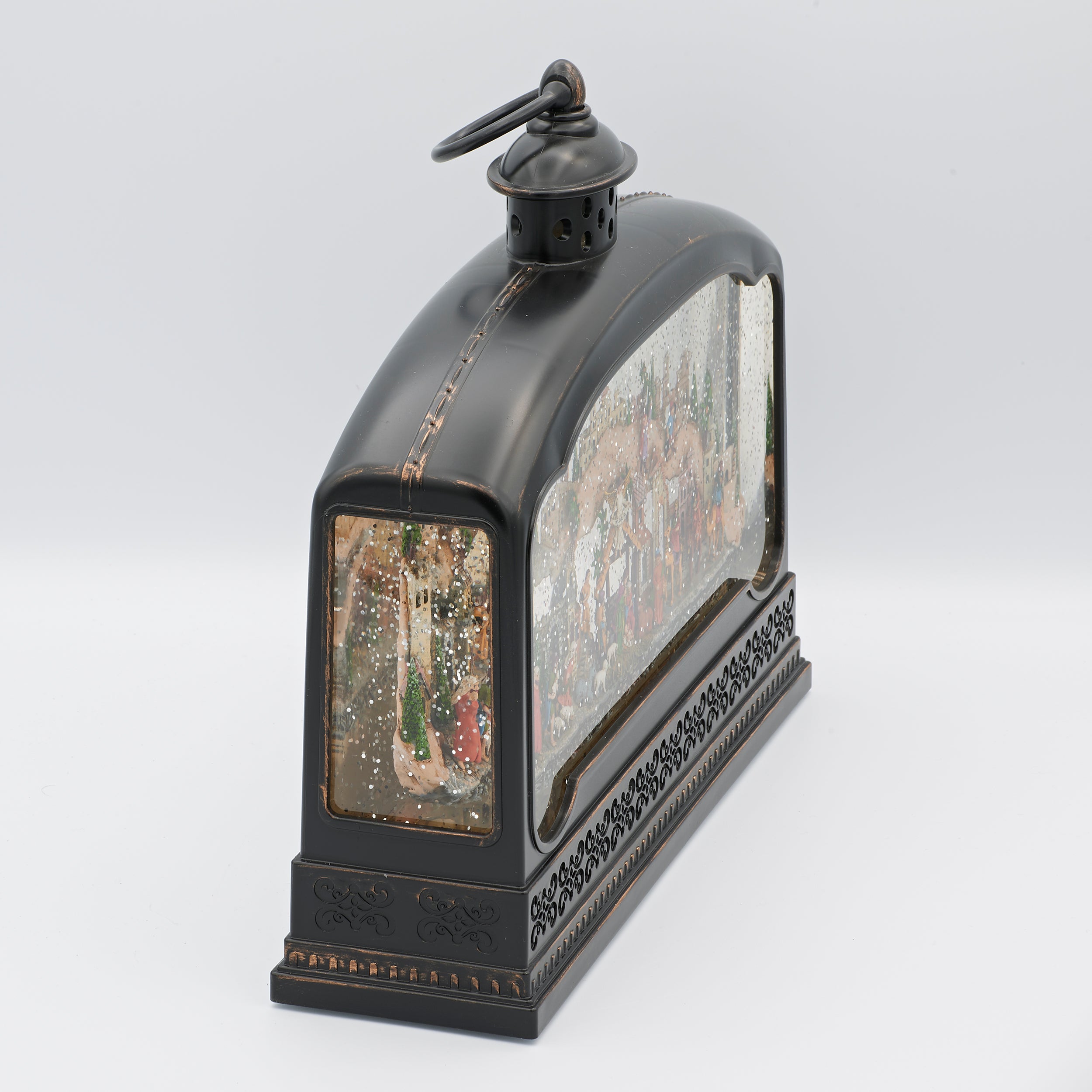 Confetti Lites Lighted Musical Swirl Nativity Village Lantern